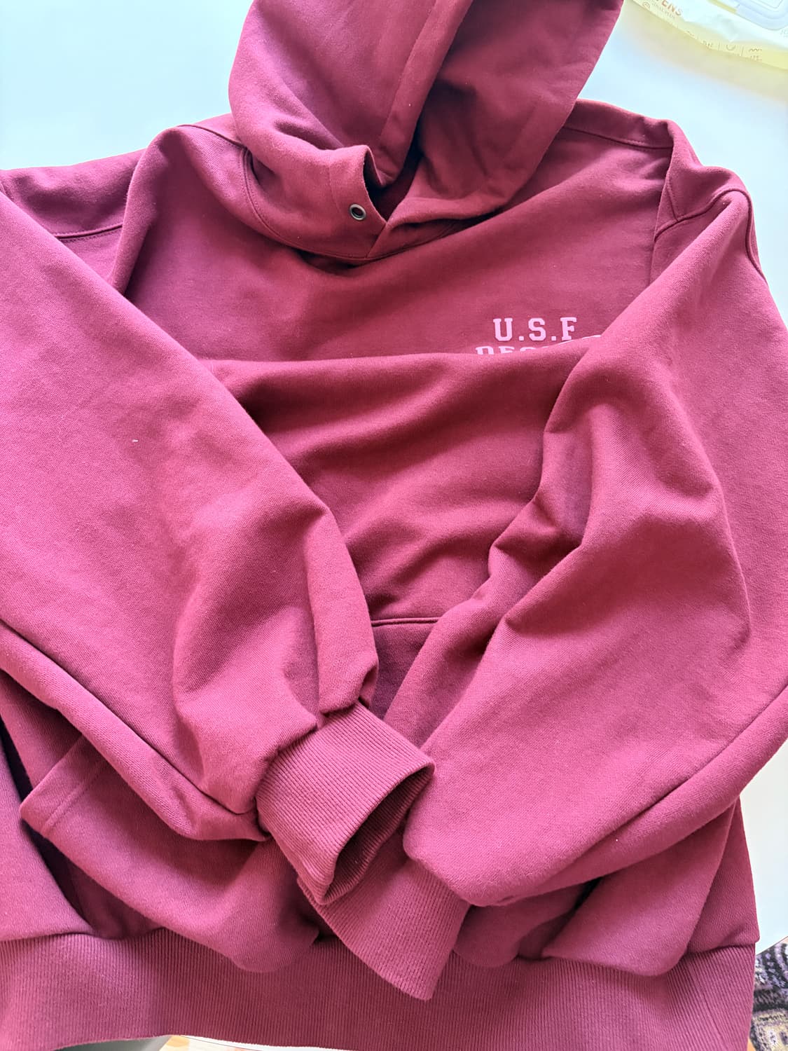 어반스터프 U.S.F 버건디 후드티 L 상품이미지3