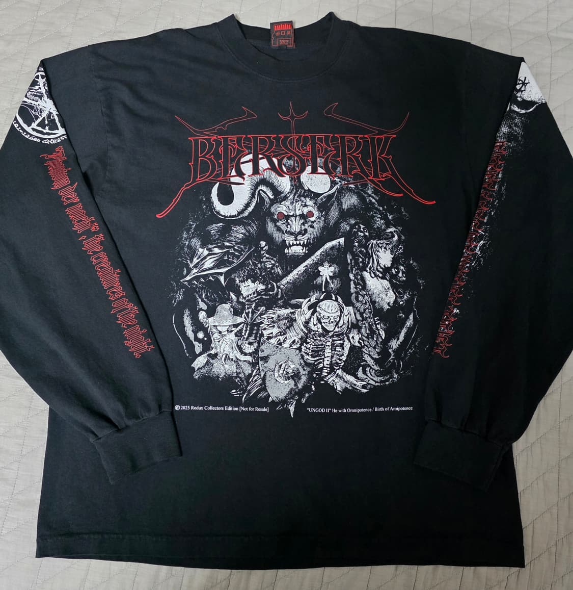 [L] 베르세르크 부틀렉 이더리얼 스튜디오 블랙 롱슬리브 상품이미지1