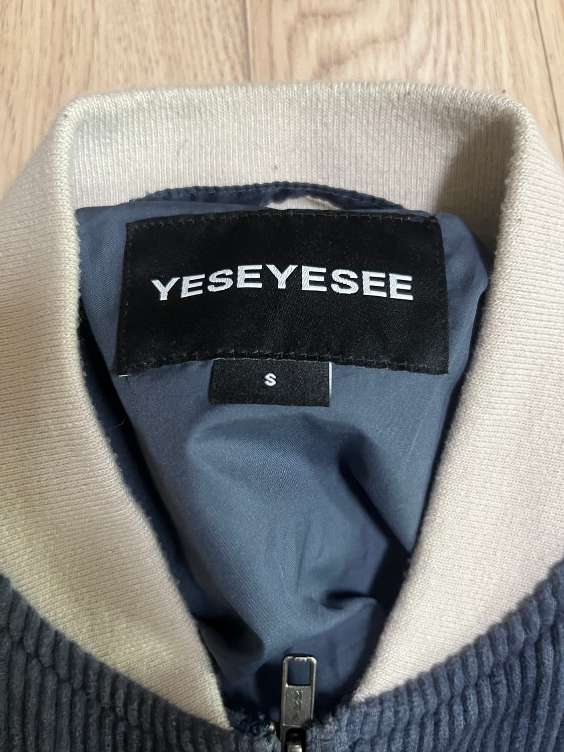 YESEYESEE 예스아이씨 코드 바시티 자켓 코듀로이 블루종 블루 S 상품이미지4