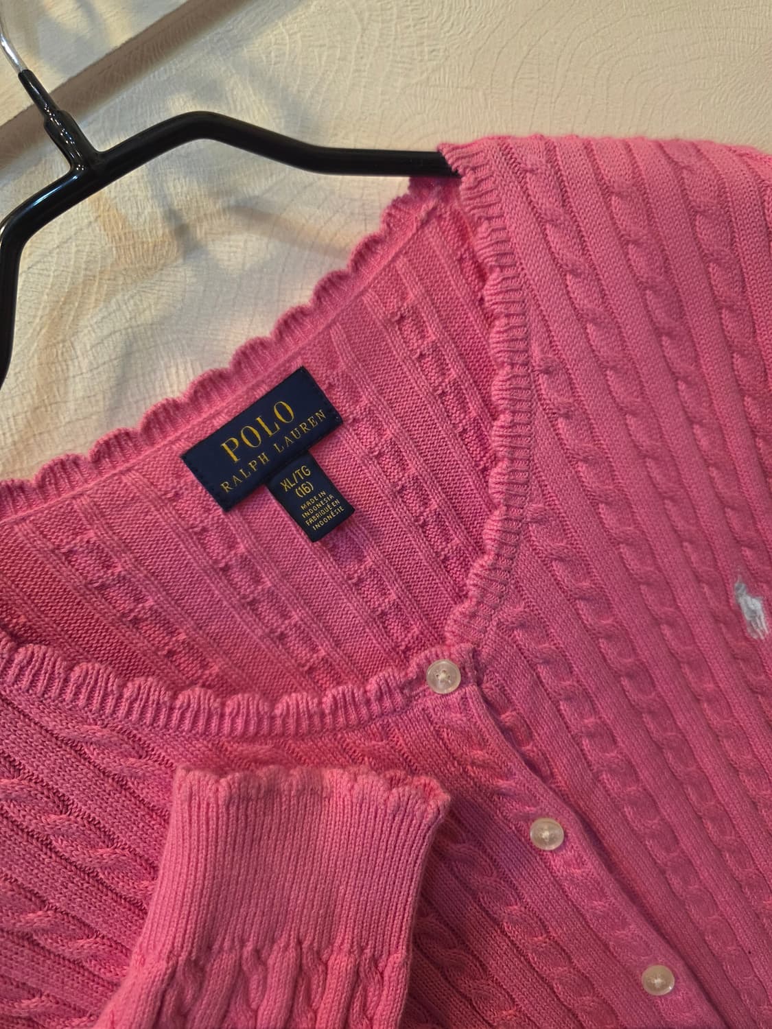 폴로 랄프로렌 핑크 가디건 상품이미지3