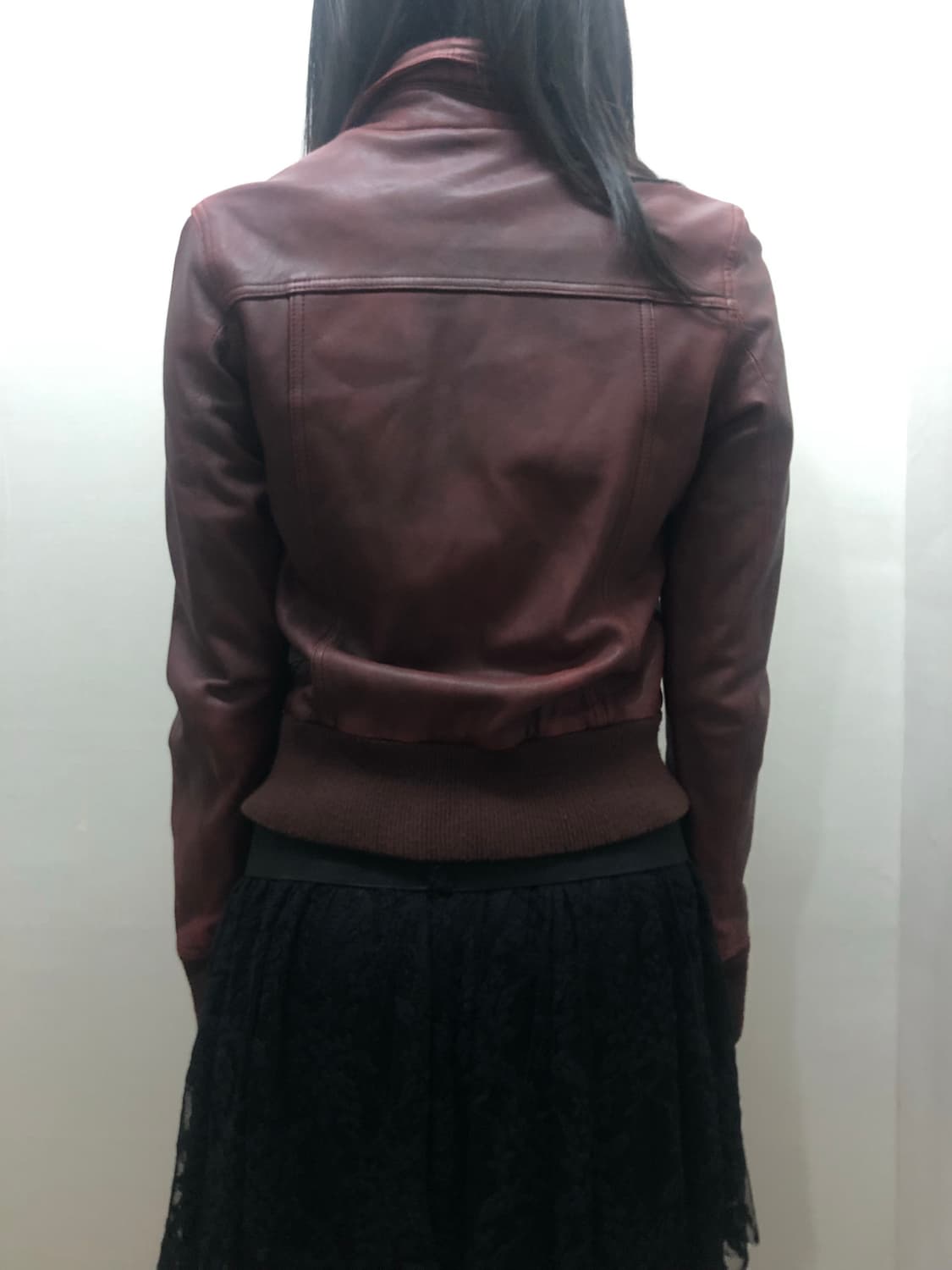 빈티지 버건디 포켓 레더 자켓 상품이미지10