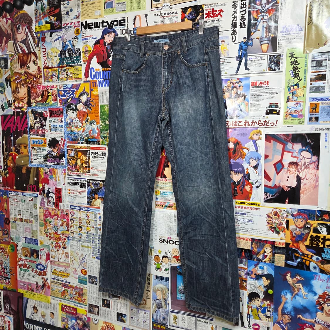 빈티지 중청 워싱 데님 팬츠 상품이미지5