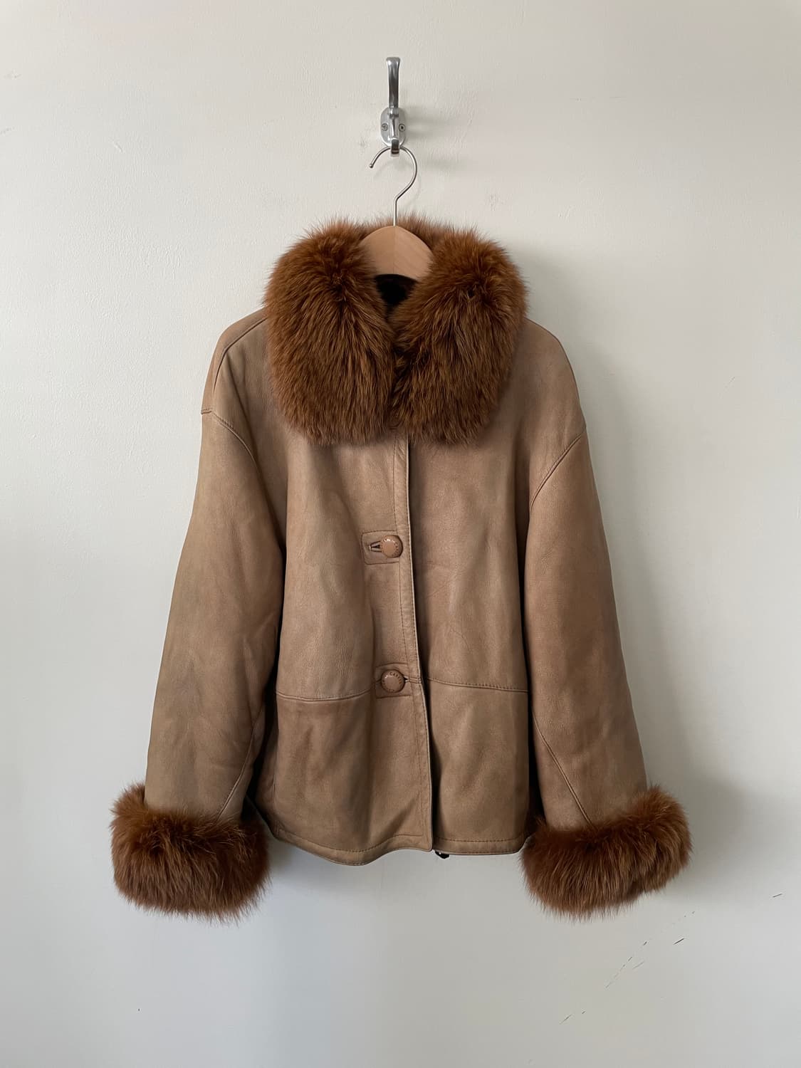  fox fur trimming sheepskin shearling jk 상품이미지2