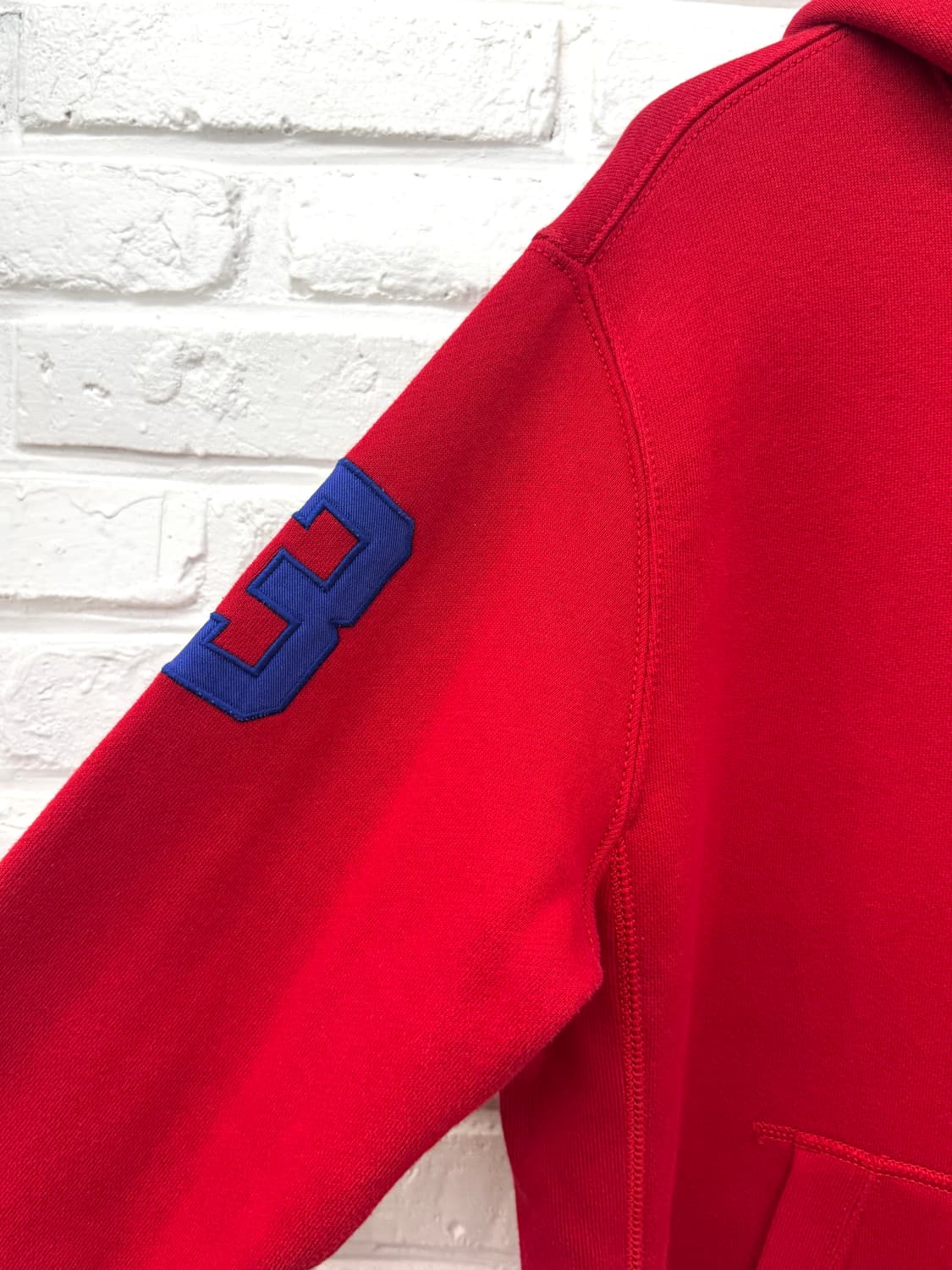 폴로 빅포니 레드 블루 후드티 상품이미지5