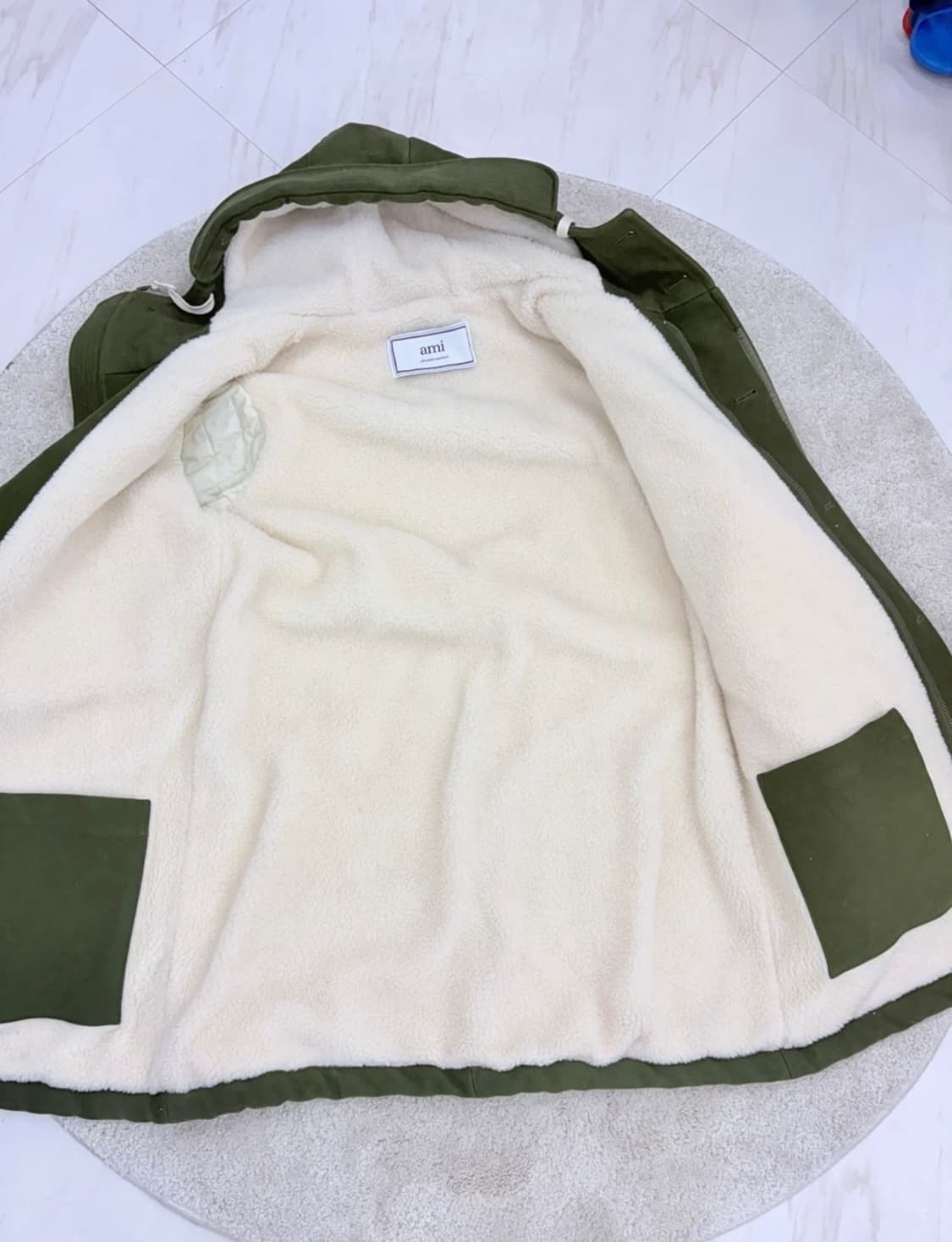 AMI 아미 시어링 후드 야상 코트 S /아미 코트 상품이미지2