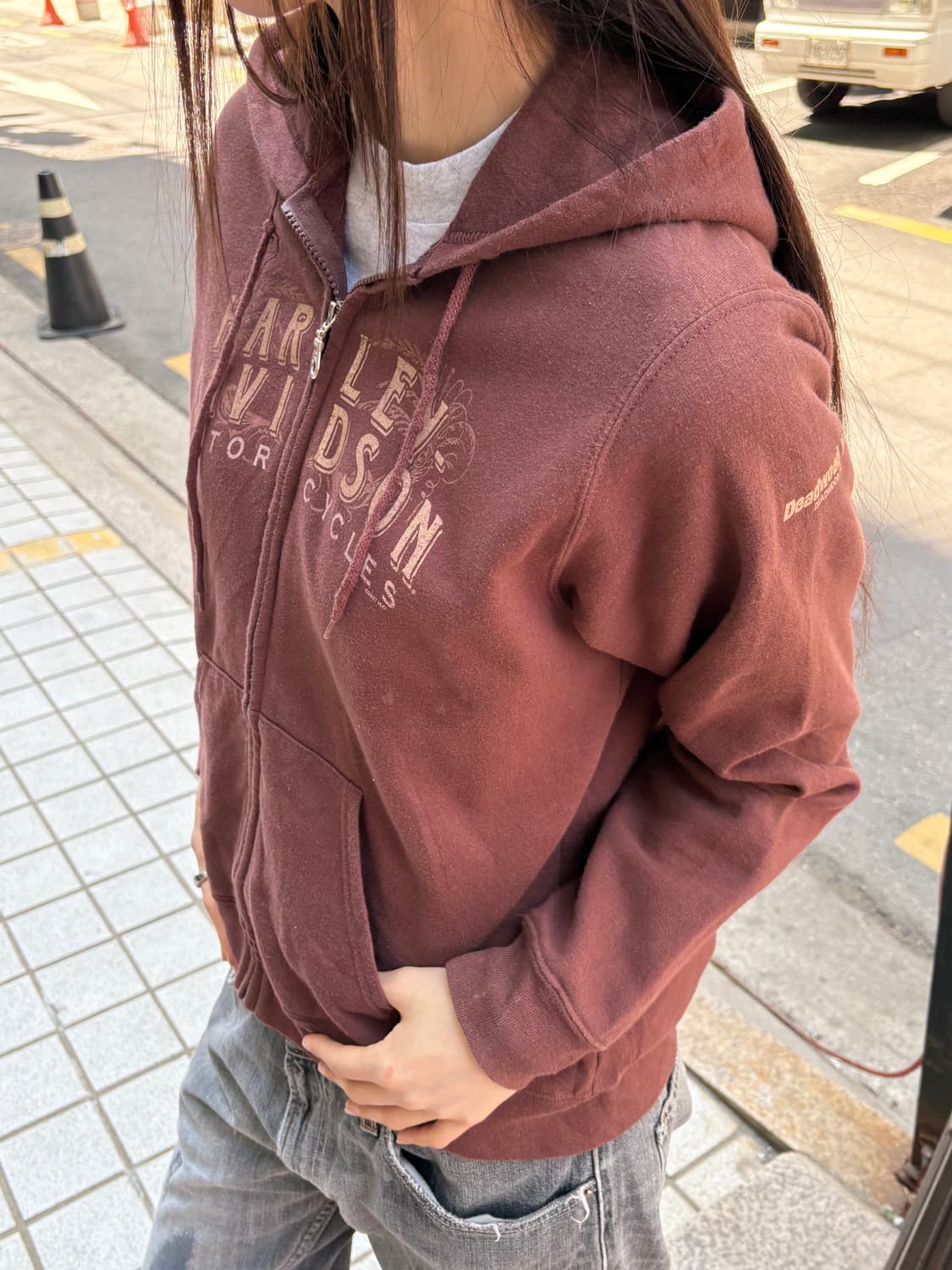 할리데이비슨 후드집업 버건디 상품이미지3