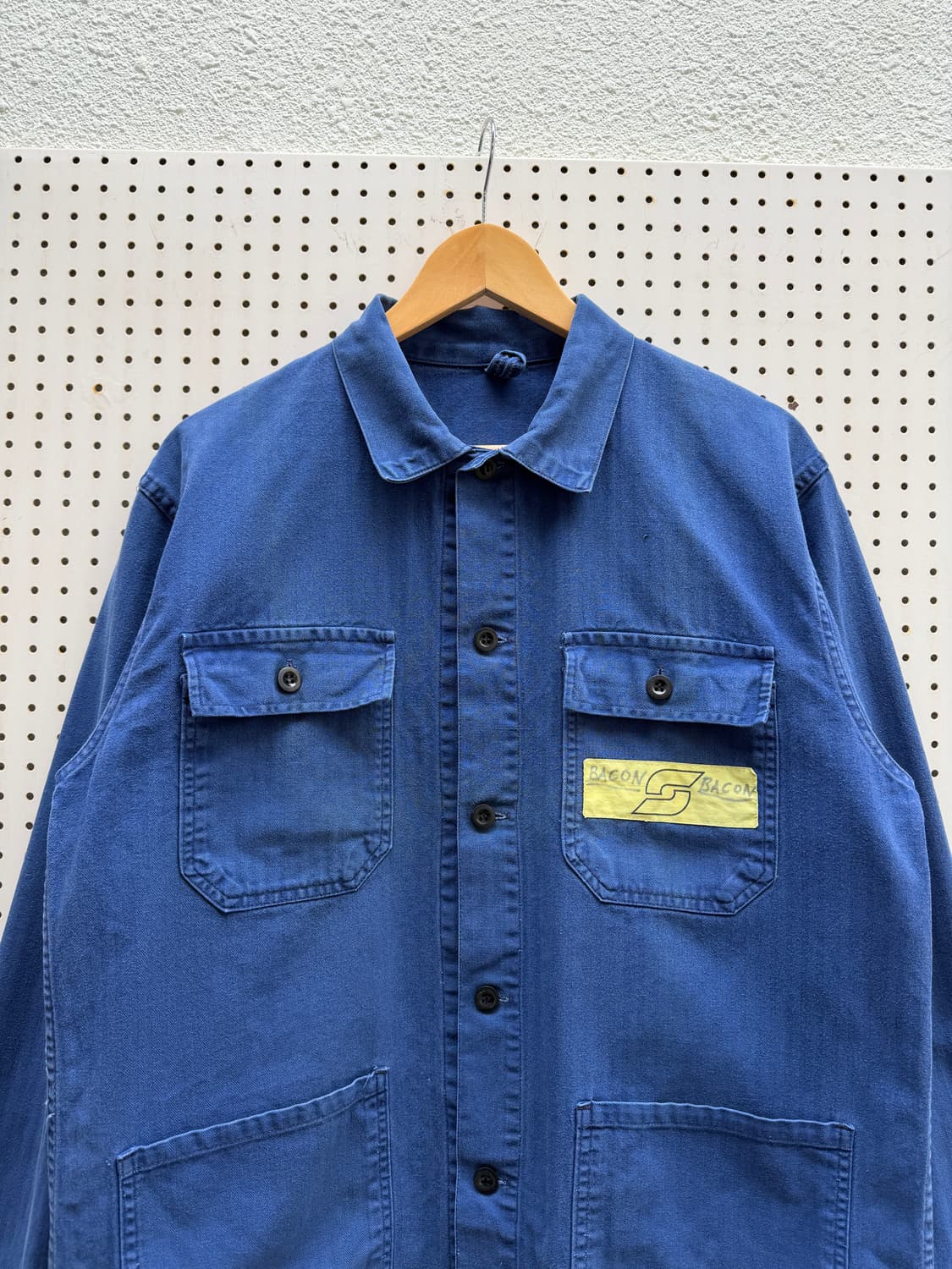 WASHED BLUE 4 POCKET HBT 헤링본트윌 프렌치워크자켓 상품이미지5