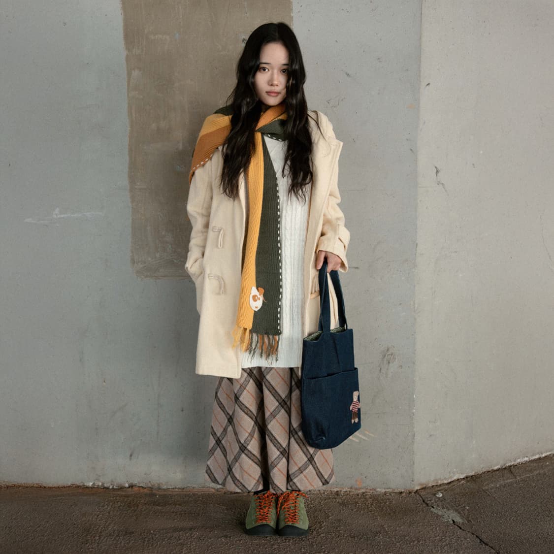 마루체크 소프트 플레어 스커트 상품이미지8