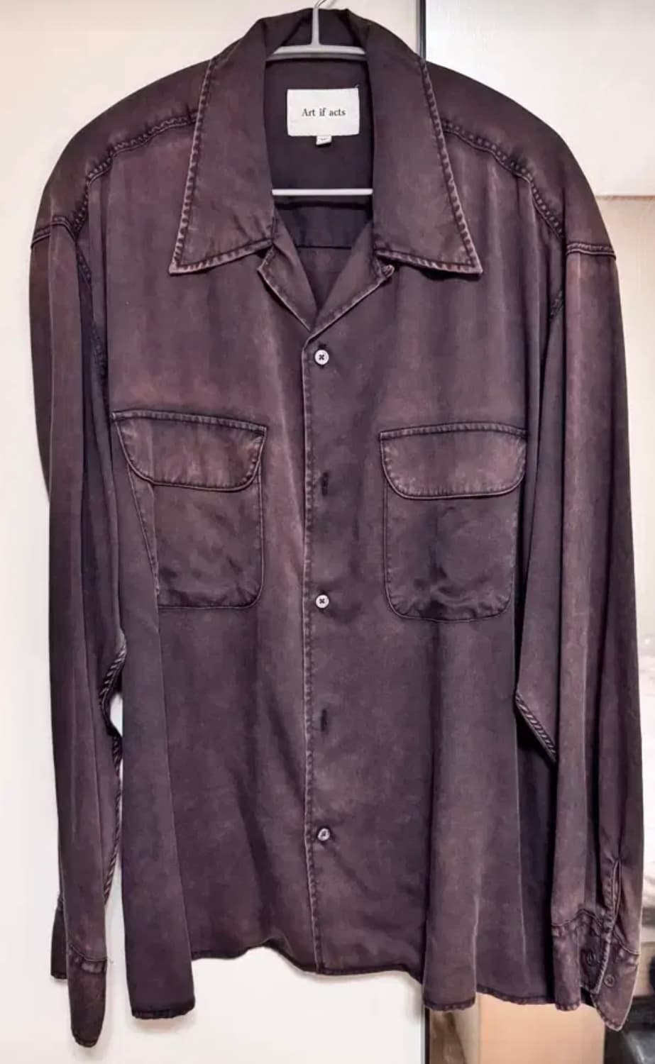 [XL] 아트이프액츠 탠셀 투포켓 빈티지 네이비 셔츠 상품이미지2