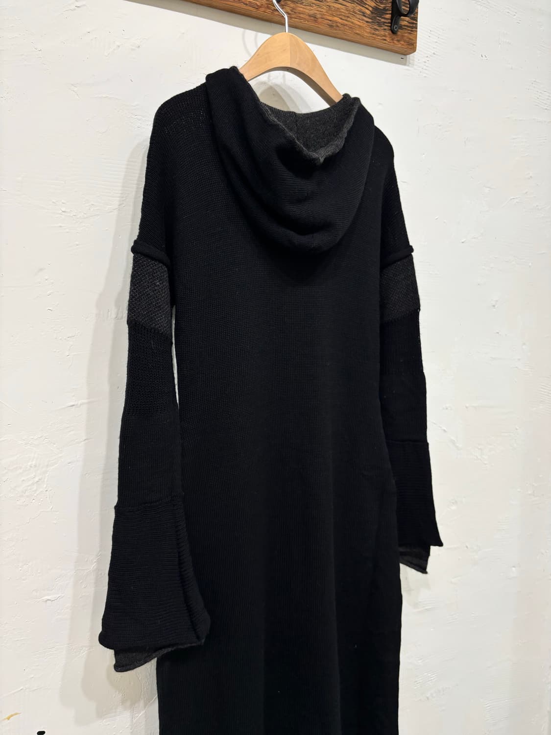 Yohji Yamamoto 요지야마모토 블랙 후드 롱 원피스 상품이미지7