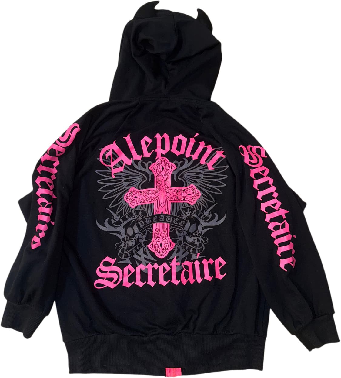Plein BeauteY2K 갸루 악마 블랙핑크 후드 집업 상품이미지6