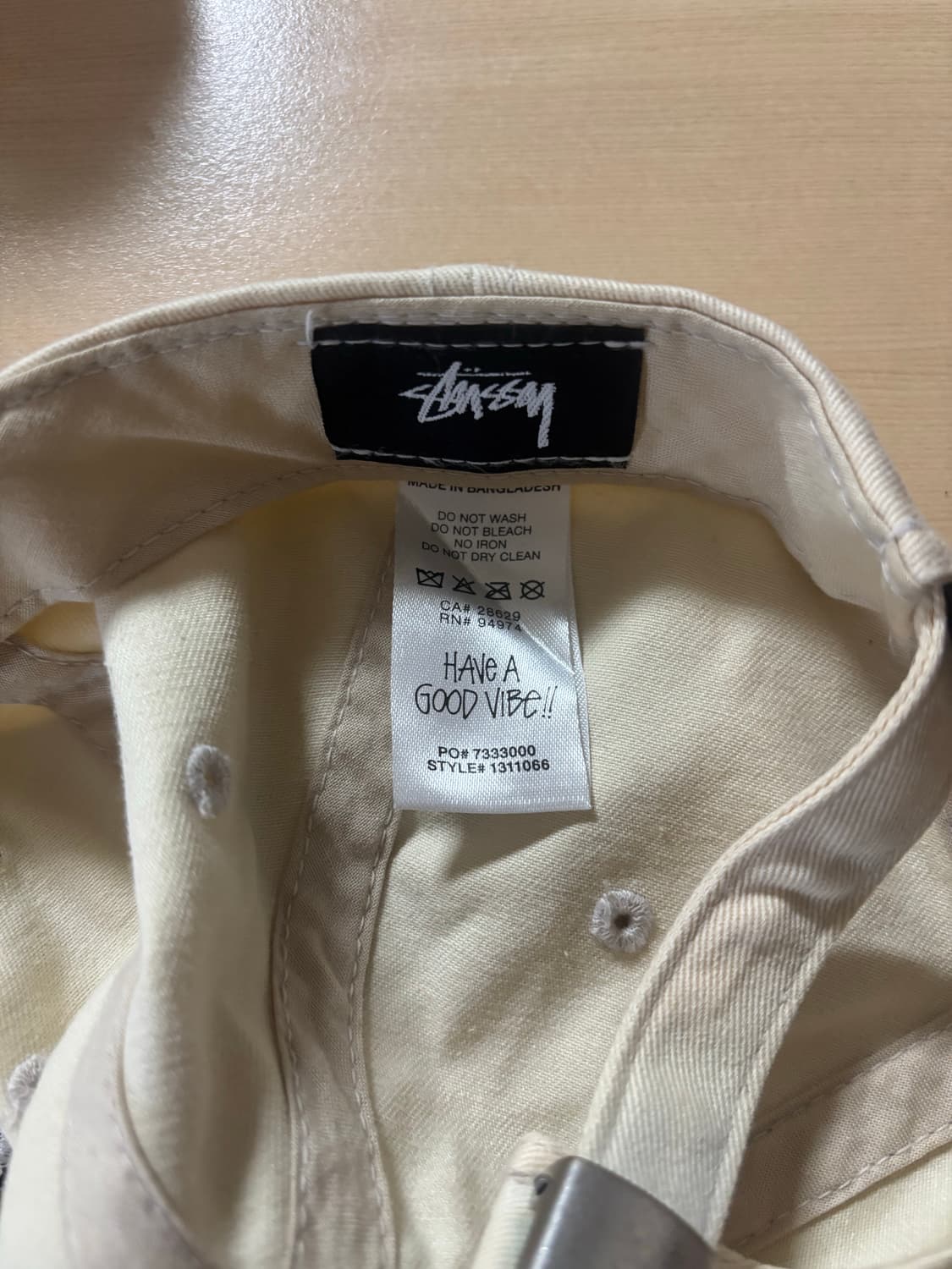 스투시 STU 아치 로고 캡 오프 화이트 상품이미지4