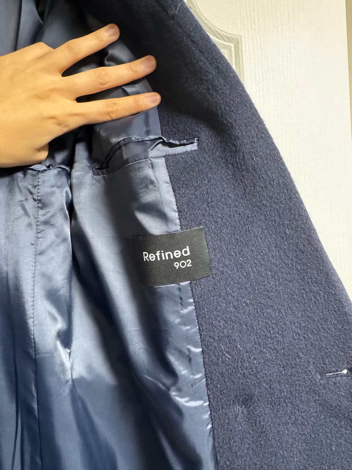 리파인드902  Cashmere 2-way 더블코트 네이비m 상품이미지9