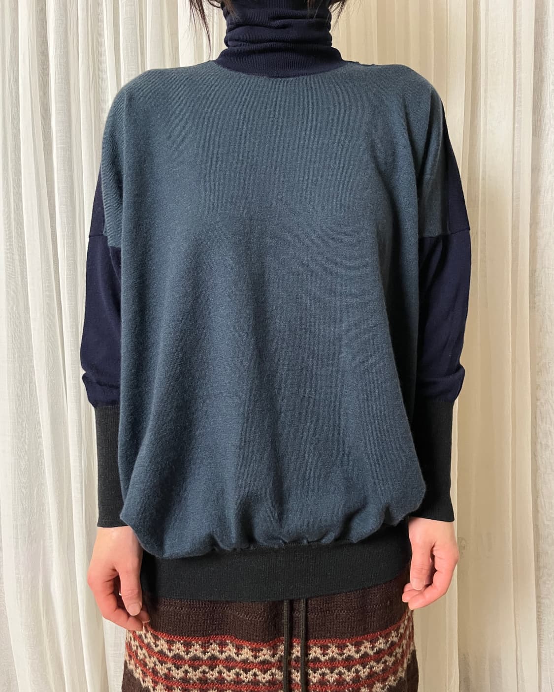 마르지엘라 mm6 컬러블록 터틀넥 니트 margiela 하이넥 상품이미지9