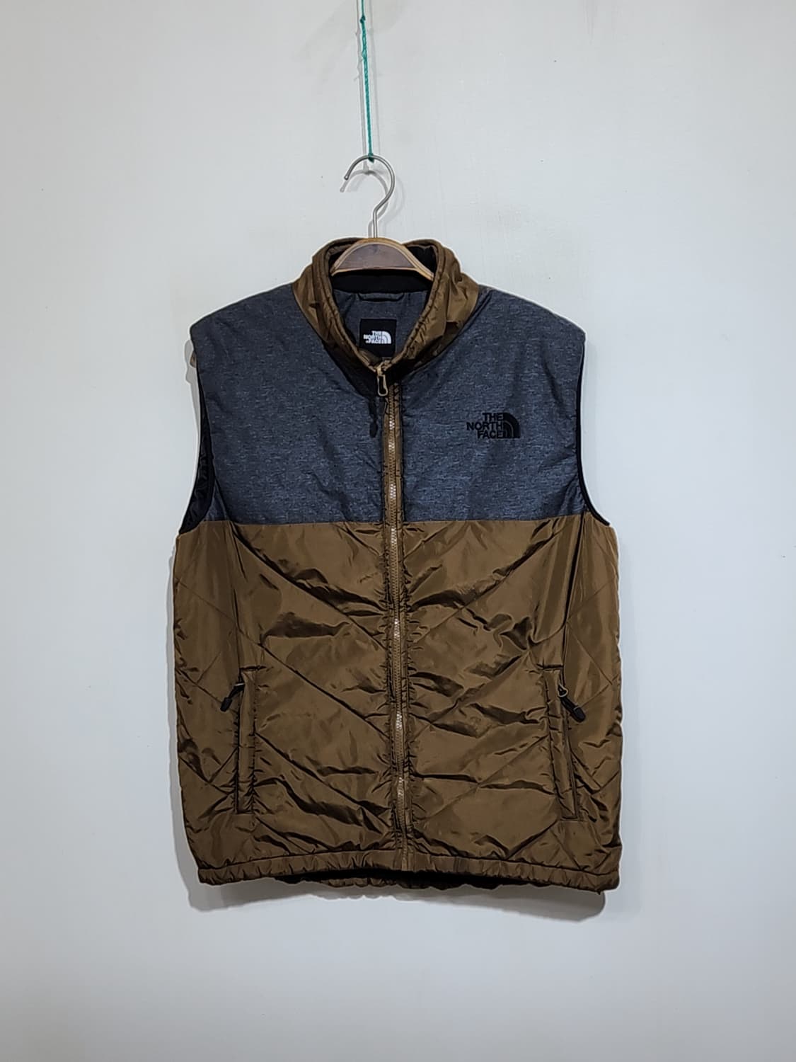 (100) 노스페이스 패딩조끼 투톤 집업 베스트 캐주얼  상품이미지1