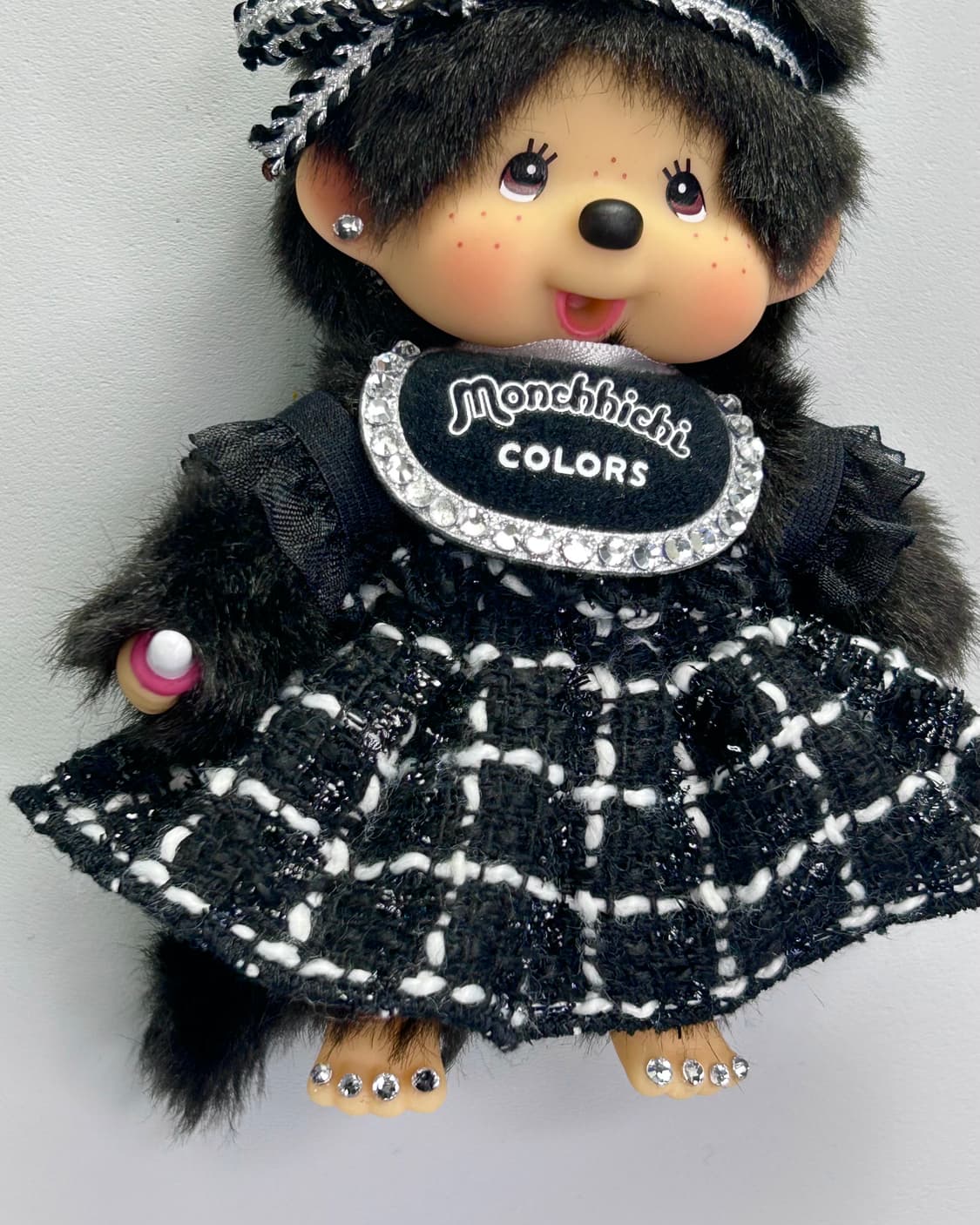 (1)정품몬치치 🖤🤍블랙트위드 커스텀키링 상품이미지3