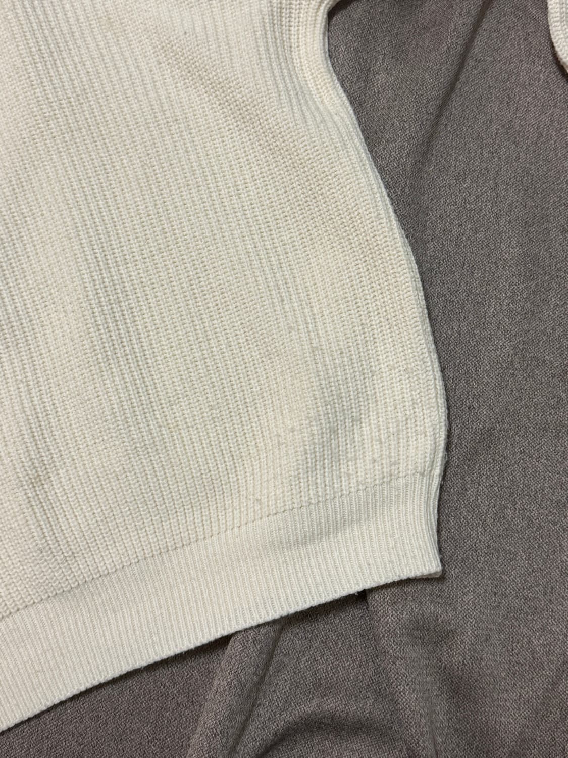 화이트 니트 집업 상품이미지2