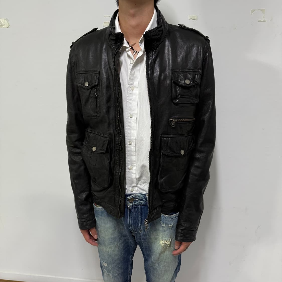뮤즈룸 에디슬리먼st 레더자켓  상품이미지3