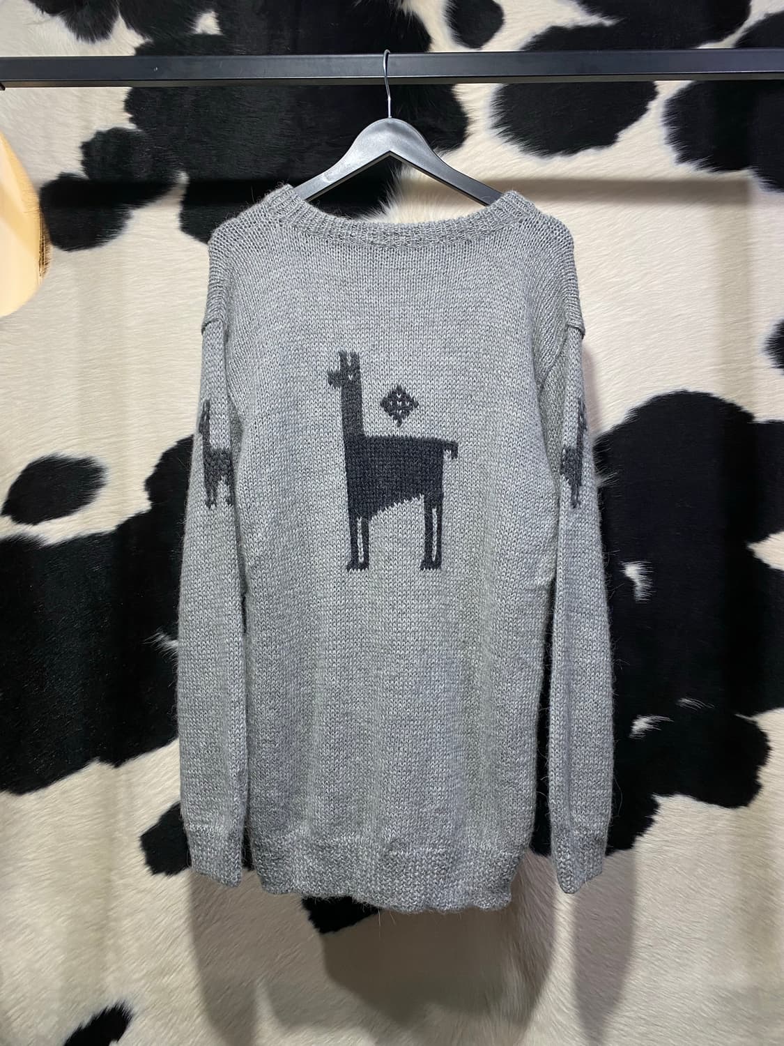 Japanese vtg 사슴 자수 디테일 오버핏 니트 상품이미지5