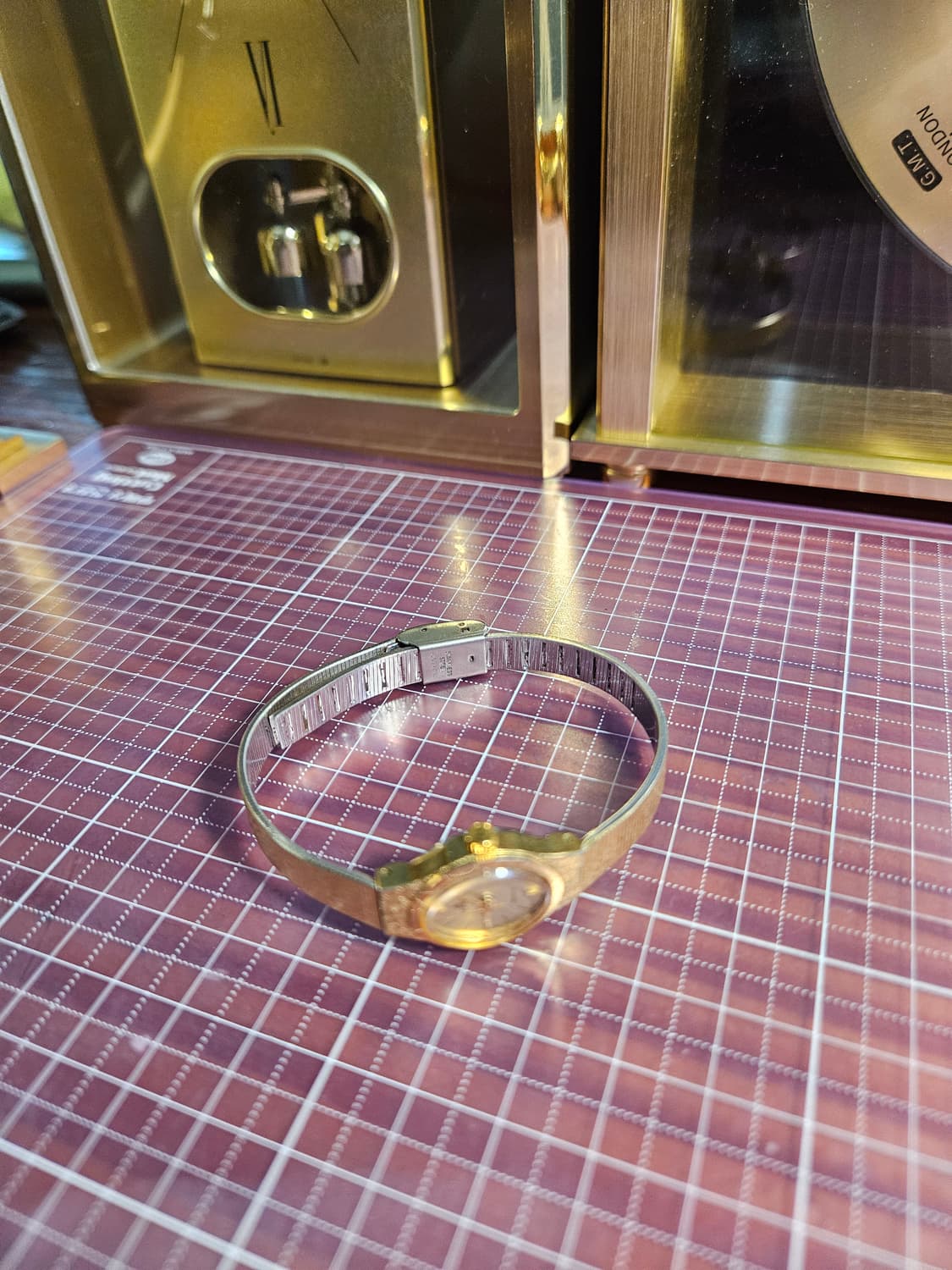 세이코 로루스 빈티지 여성용 금장 팔찌시계 쿼츠 상품이미지4