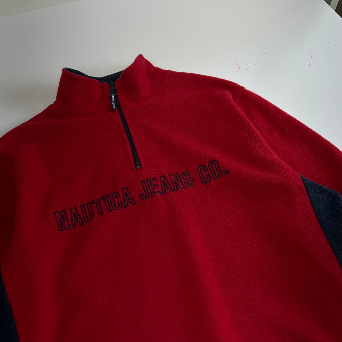 Nautica 노티카 레드 스펠아웃 후리스 아노락 상품이미지4