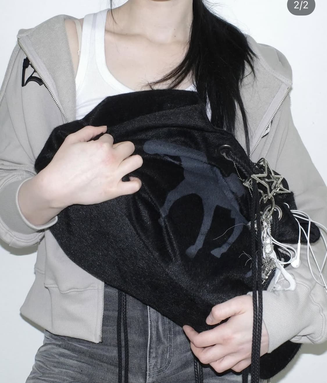 새상품 / 2000아카이브 / 홀스 백 블랙 상품이미지3