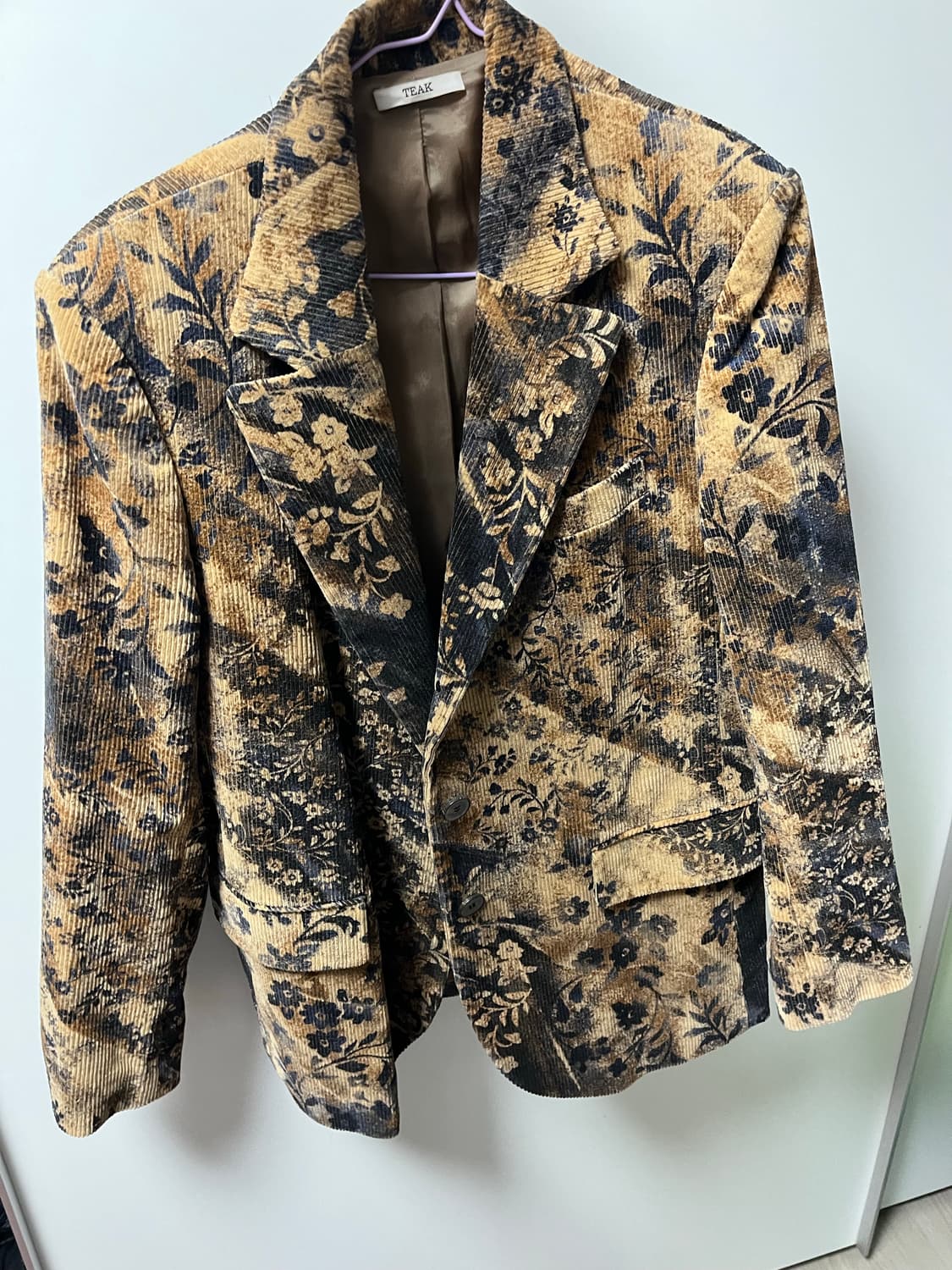 Teak 티크 플라워 코듀로이 자켓 상품이미지5