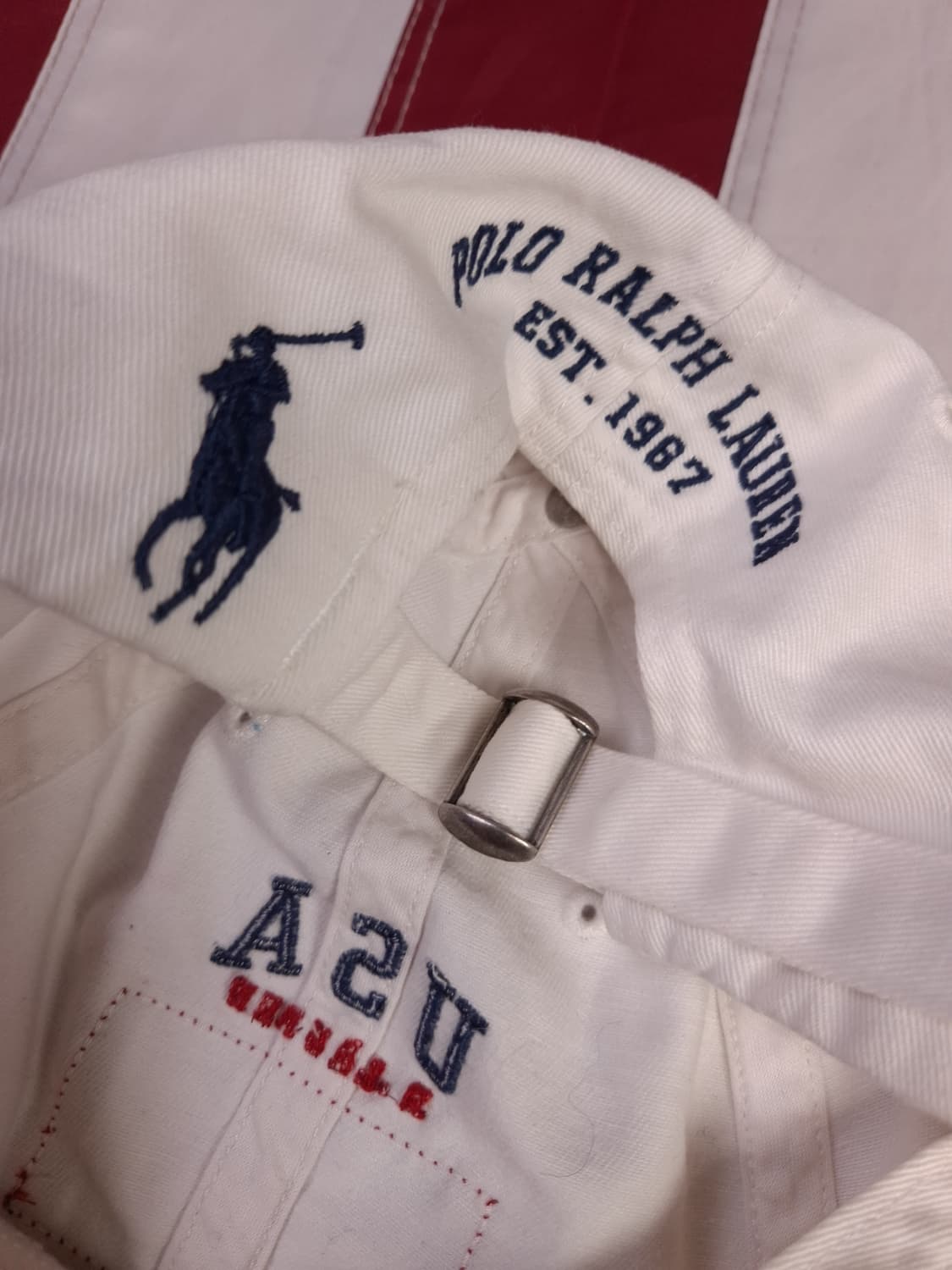 오리지날 90's 폴로 랄프로렌 성조기 화이트 볼캡 상품이미지8