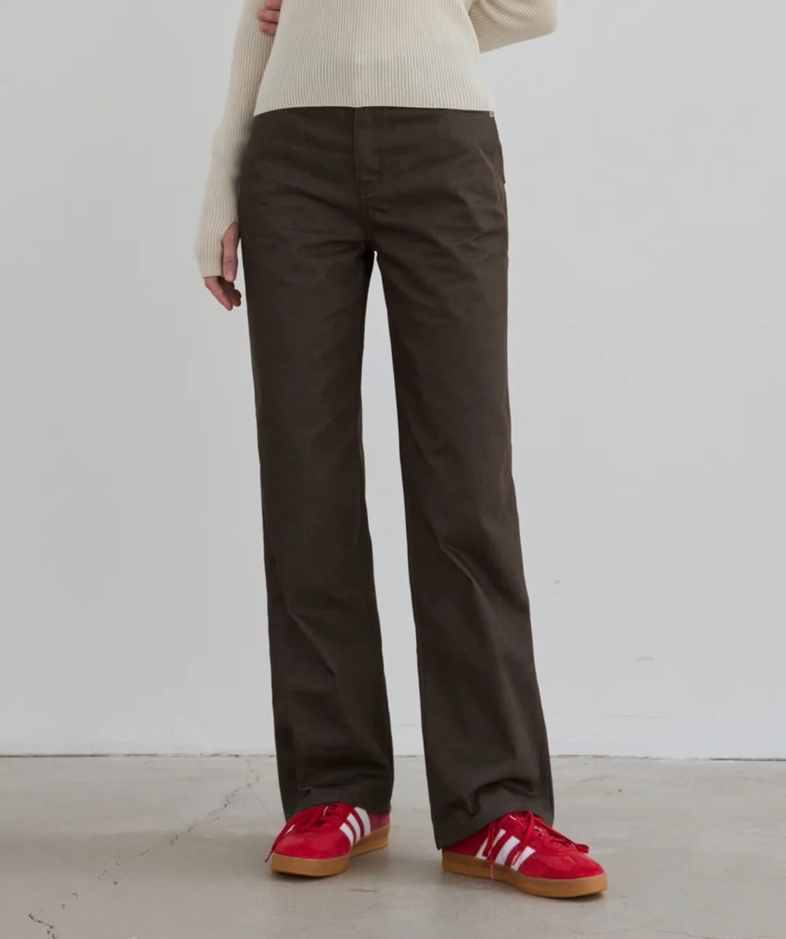 드로우핏 우먼 내츄럴 세미 와이드 컬러 진 브라운 S 새상품 상품이미지1