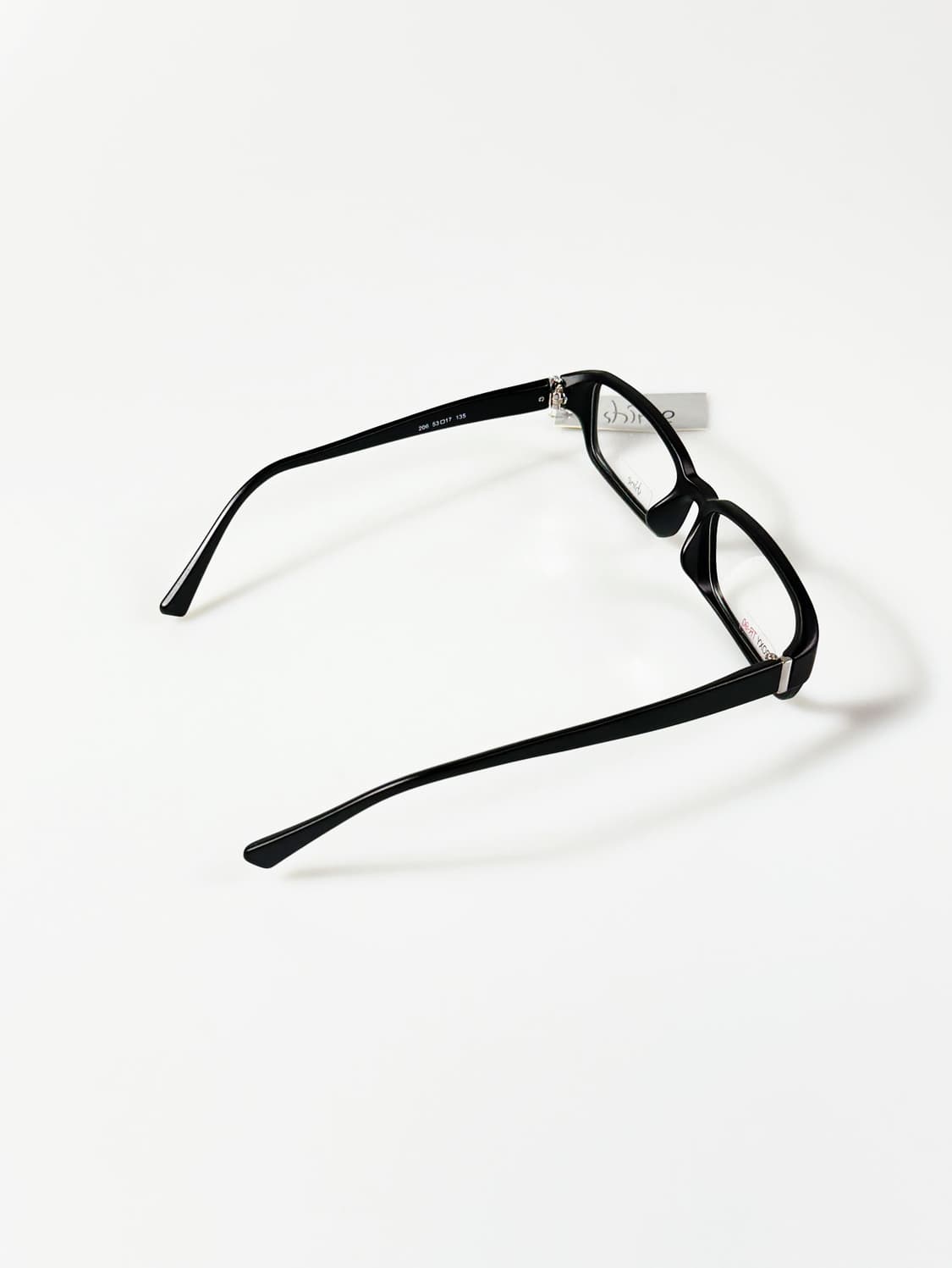 SHINE 맷블랙 뿔테 스퀘어 프레임 빈티지 안경 상품이미지5