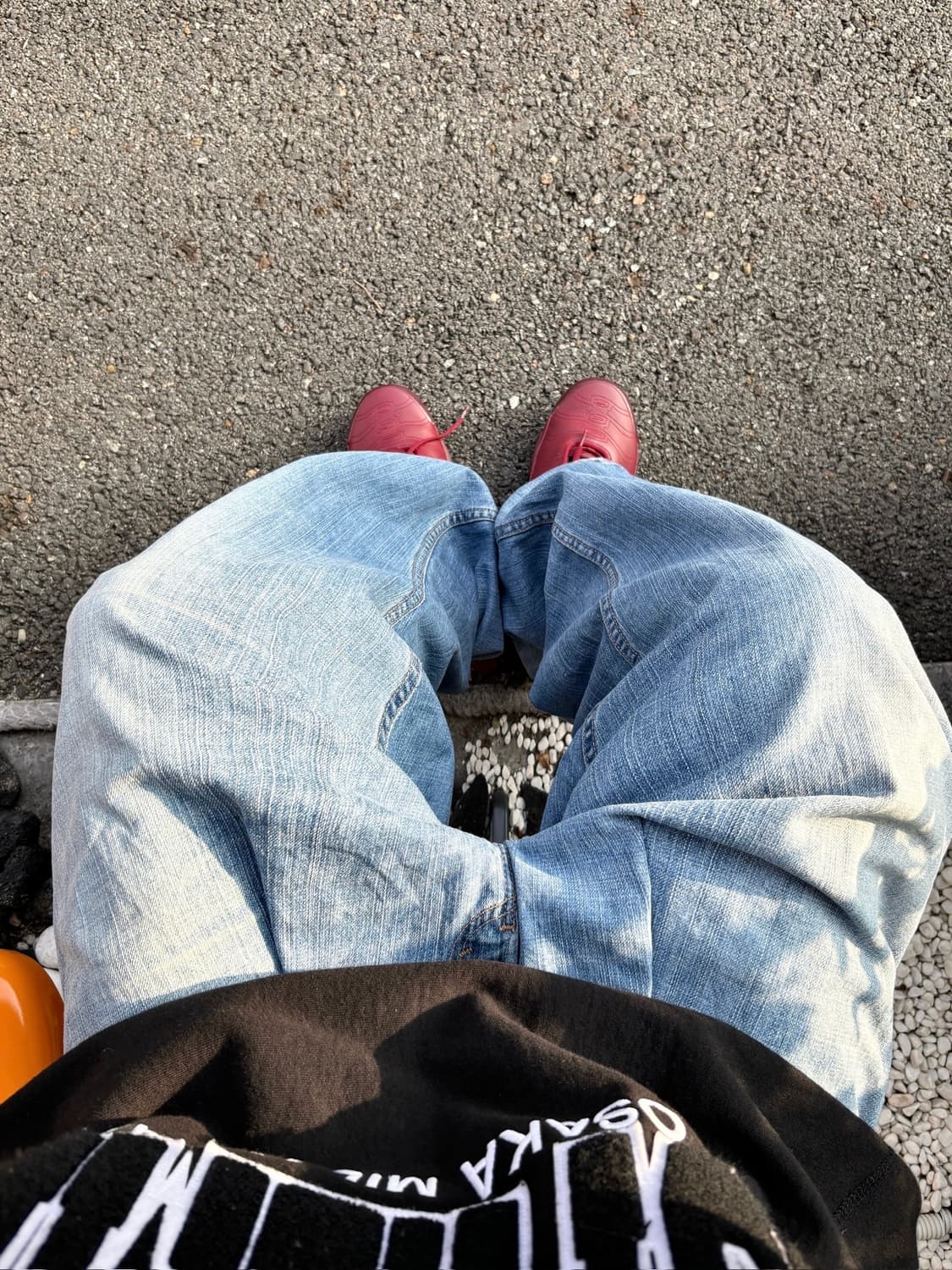 90s LEVIS 559 데님 워싱 와이드 팬츠 상품이미지5