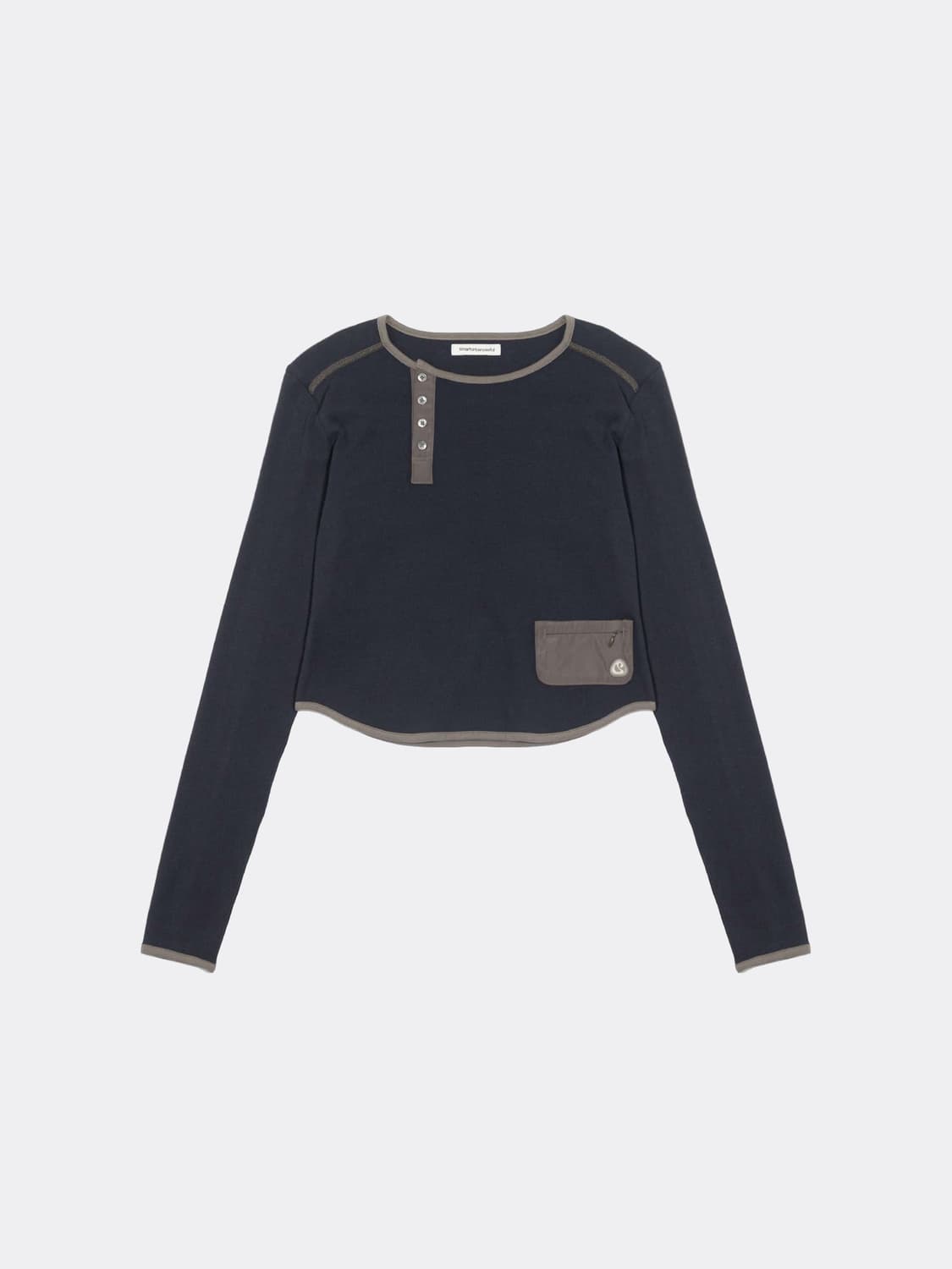 코이세이오 스마트어반유즈풀 언발란스드 롱슬리브 네이비 상품이미지1