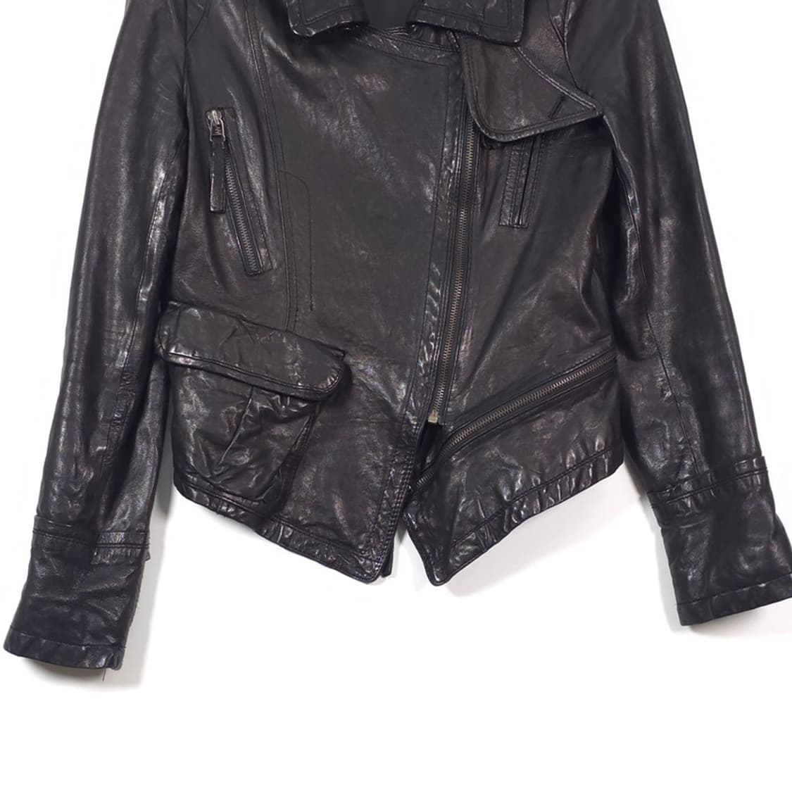 이태리 램스킨 멀티포켓 라이더 자켓 L 상품이미지4