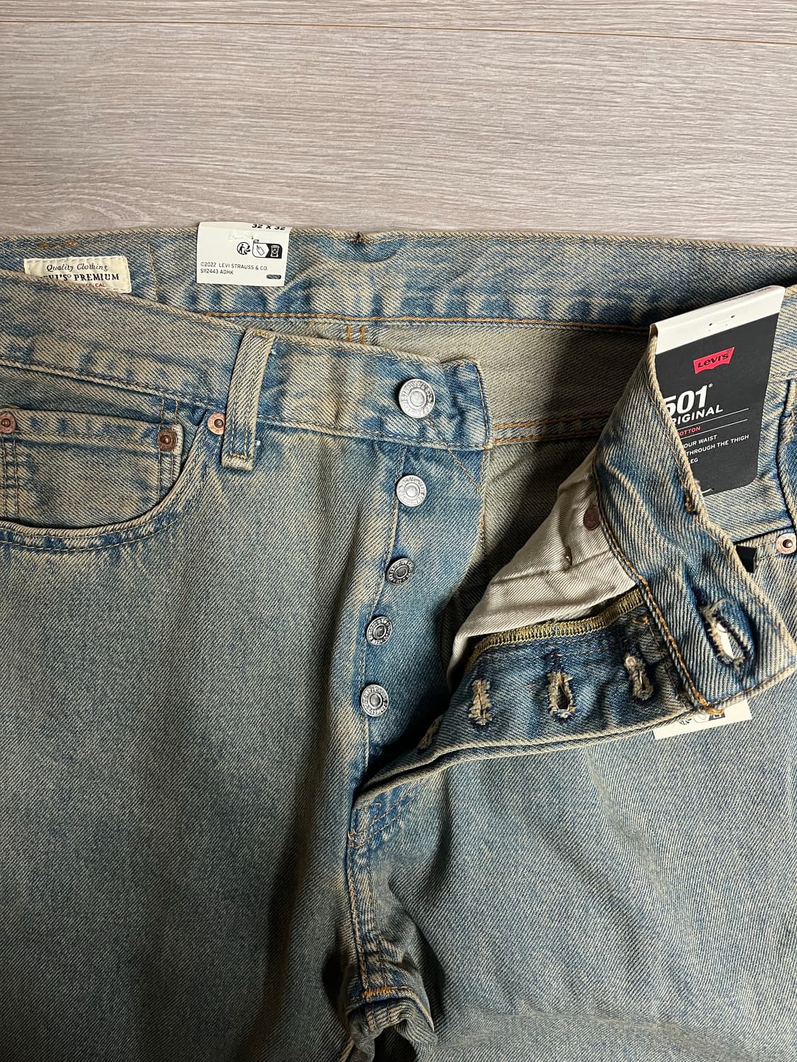 (국내미발매,새상품) 리바이스 501 스트레이트 데님 프리미엄 라인 청바 상품이미지5