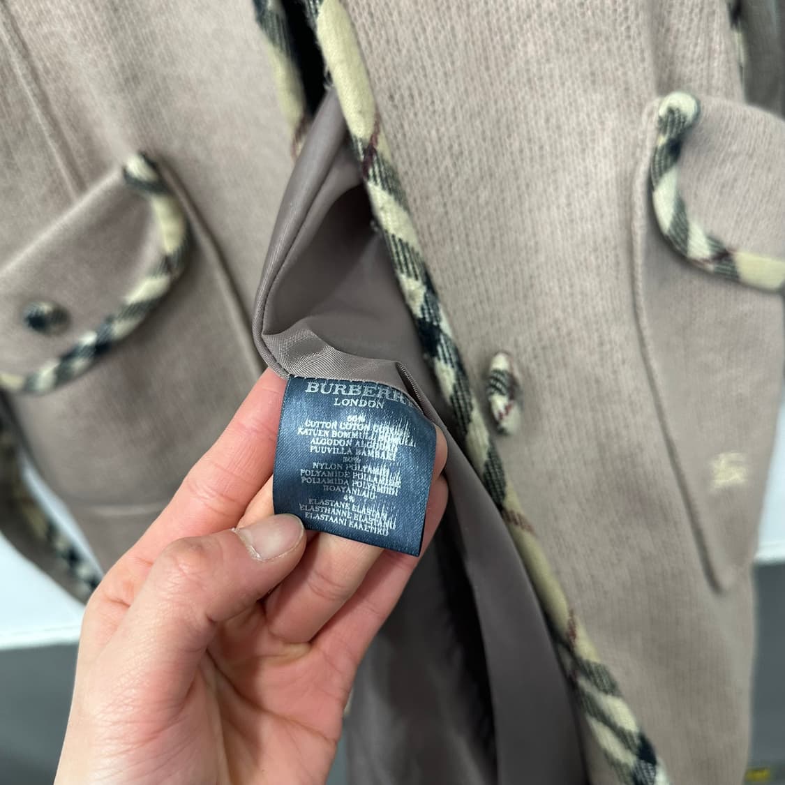 90's 버버리 후드 코트 상품이미지3