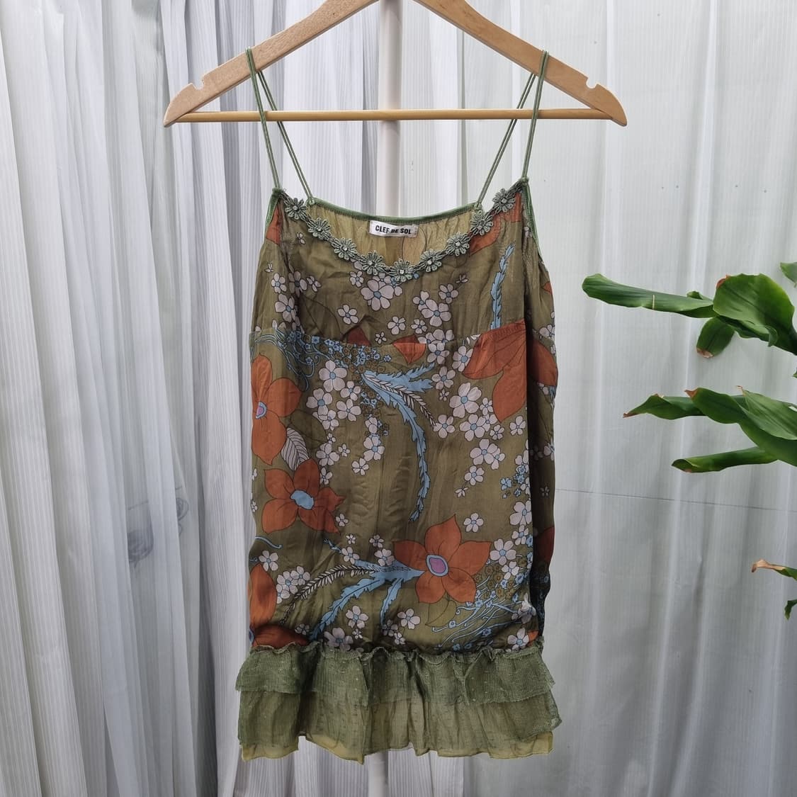 CLEF DE SOL 플라워 쉬폰 러플 롱나시 1949 상품이미지1