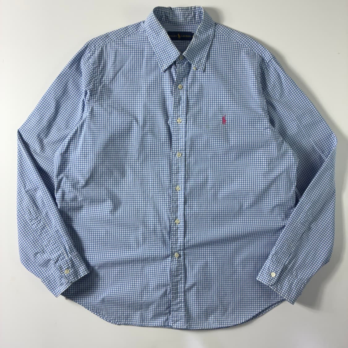 Polo 폴로 랄프로렌 신형 스카이 블루 깅엄 체크 셔츠 상품이미지1