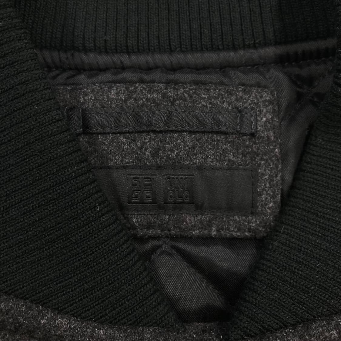 유니클로 믹스 컬러 울 레더 스타디움 바시티 자켓 상품이미지2