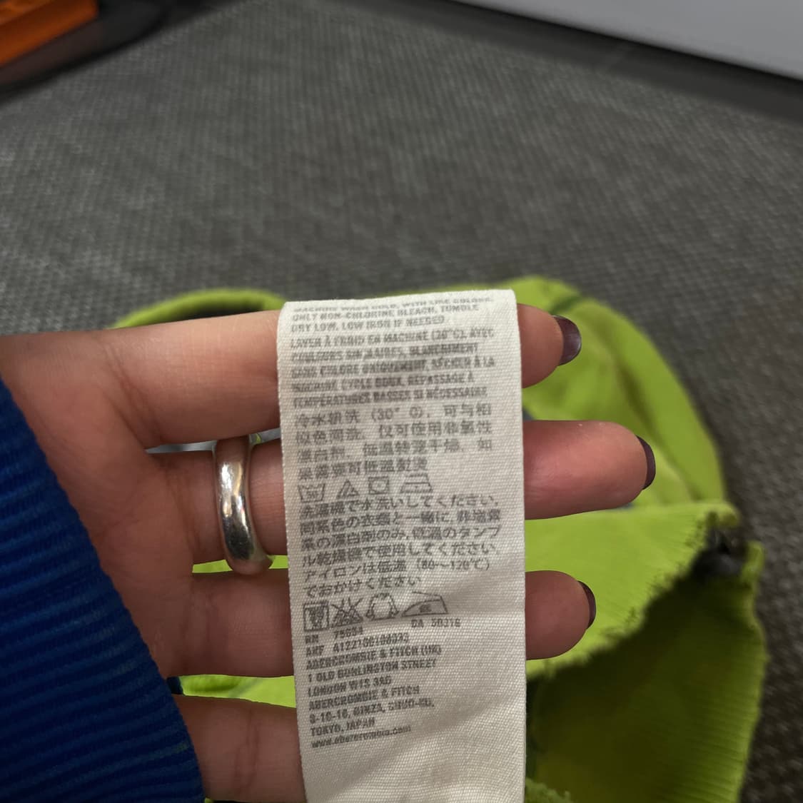  아베크롬비 연두 후드집업 M 상품이미지5