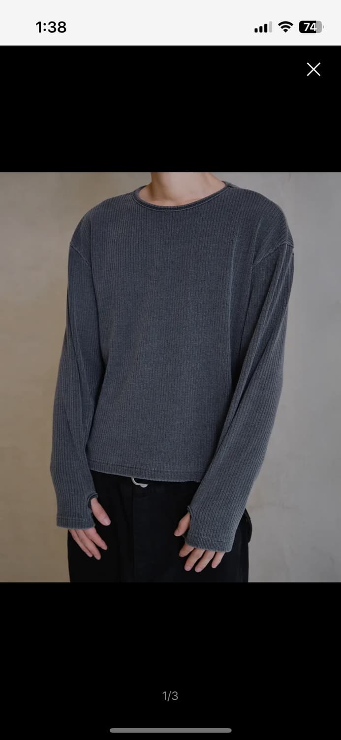 [DIVEIN X 패플서] RIBBED LONG SLEEVE (DARK  상품이미지1