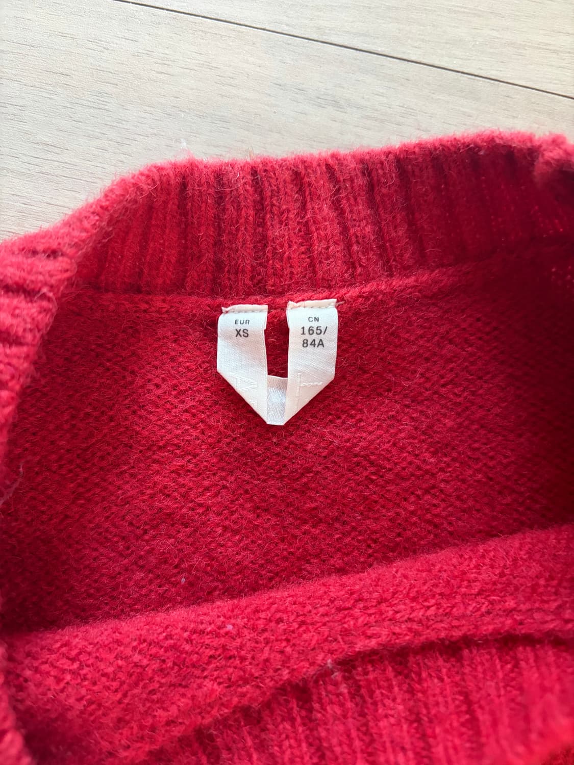 아르켓 레드 니트 스웨터 상품이미지2