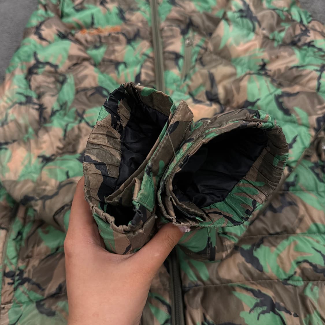 [ 정품/L ] 컬럼비아 고프고어 카모플라쥬 구스다운 경량 패딩 자켓 상품이미지7