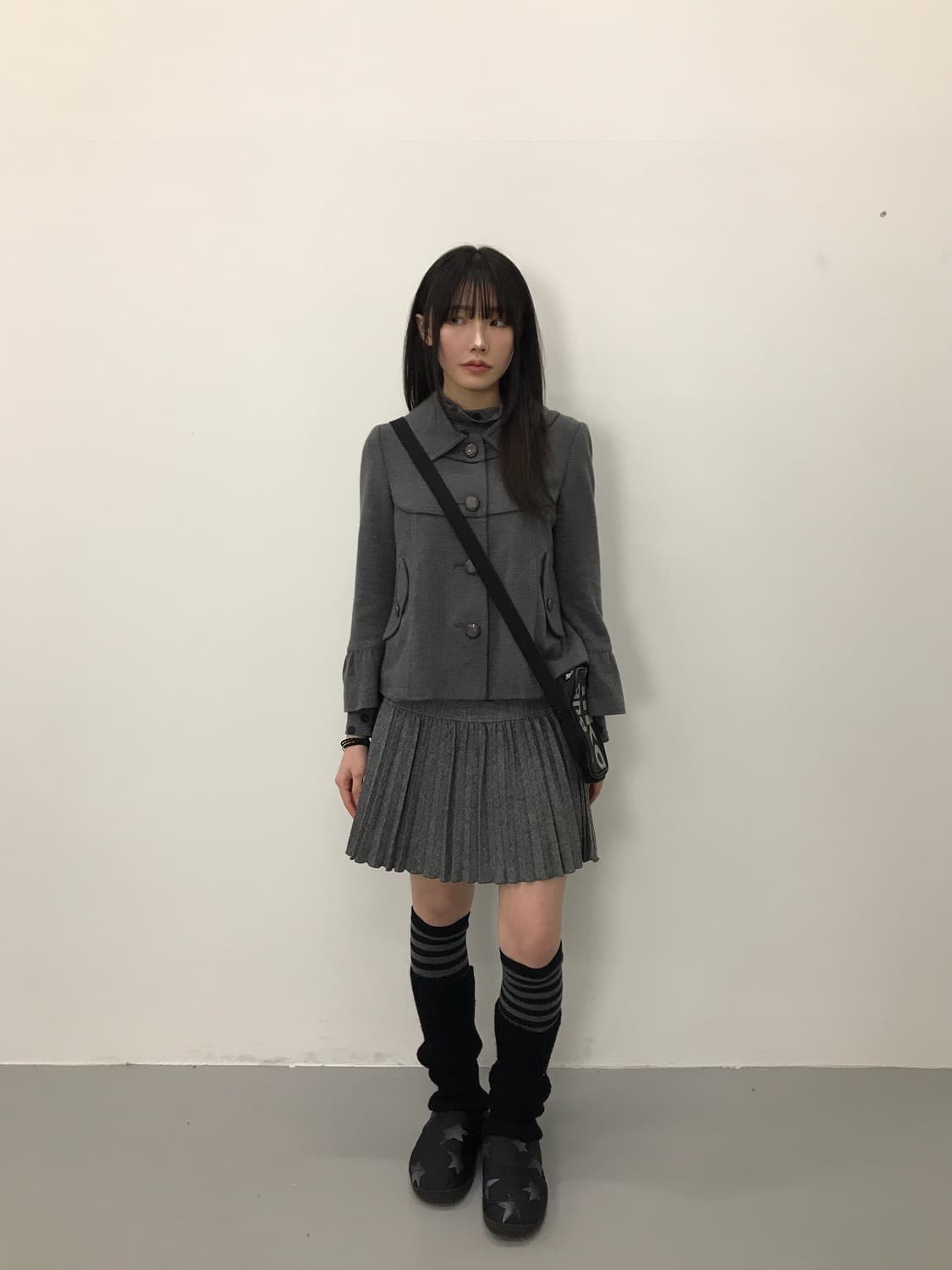 Kumikyoku Grey Feminine Short Jacket 상품이미지1