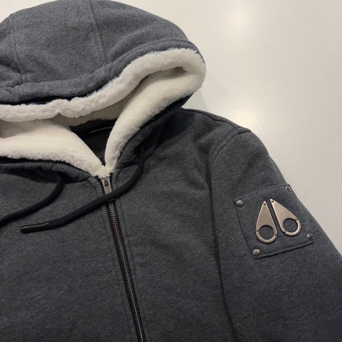[S] 무스너클 버니스웨터 후드집업 그레이 퍼 안감 D677 상품이미지3
