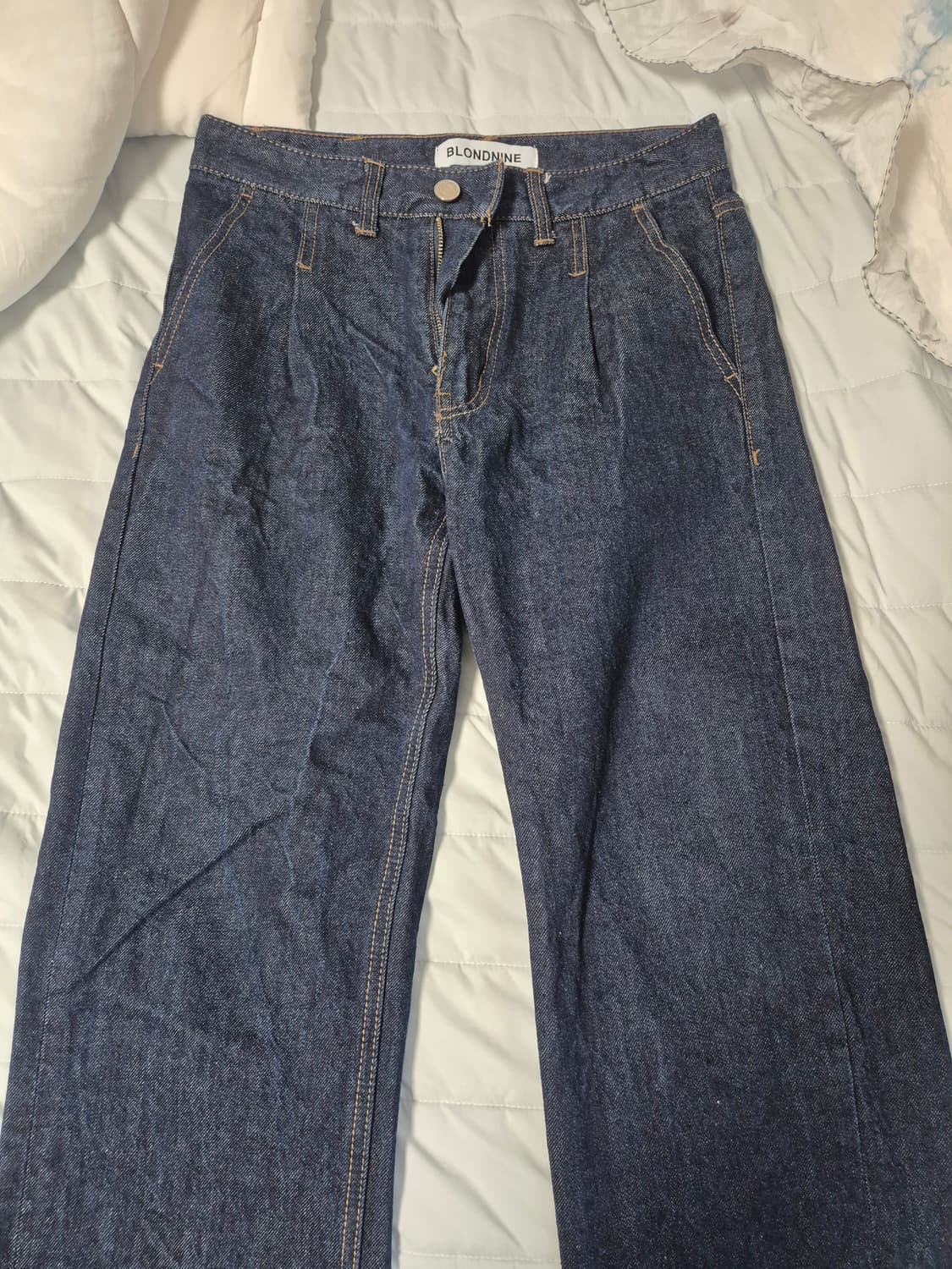 블론드나인 원턱 로우 데님 팬츠 28 상품이미지1
