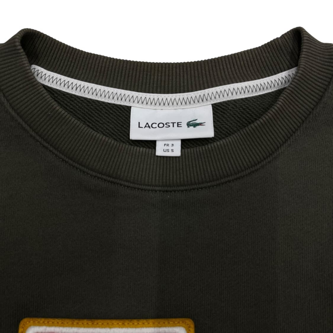 라코스테 빅 패치로고 딥카키 맨투맨 3 상품이미지5