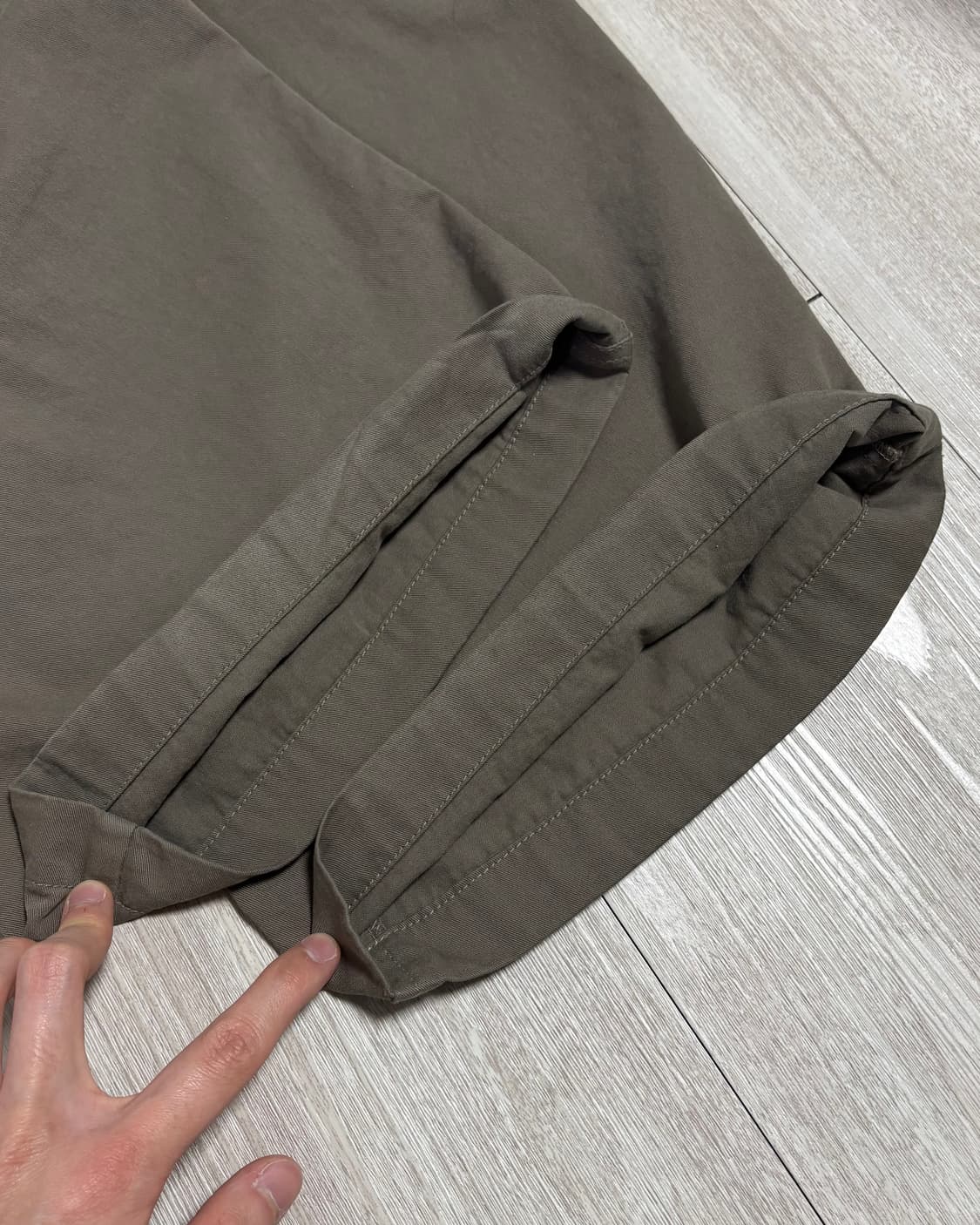 [2]폴리테루 벨티드 카고 팬츠 올리브 그레이 상품이미지5