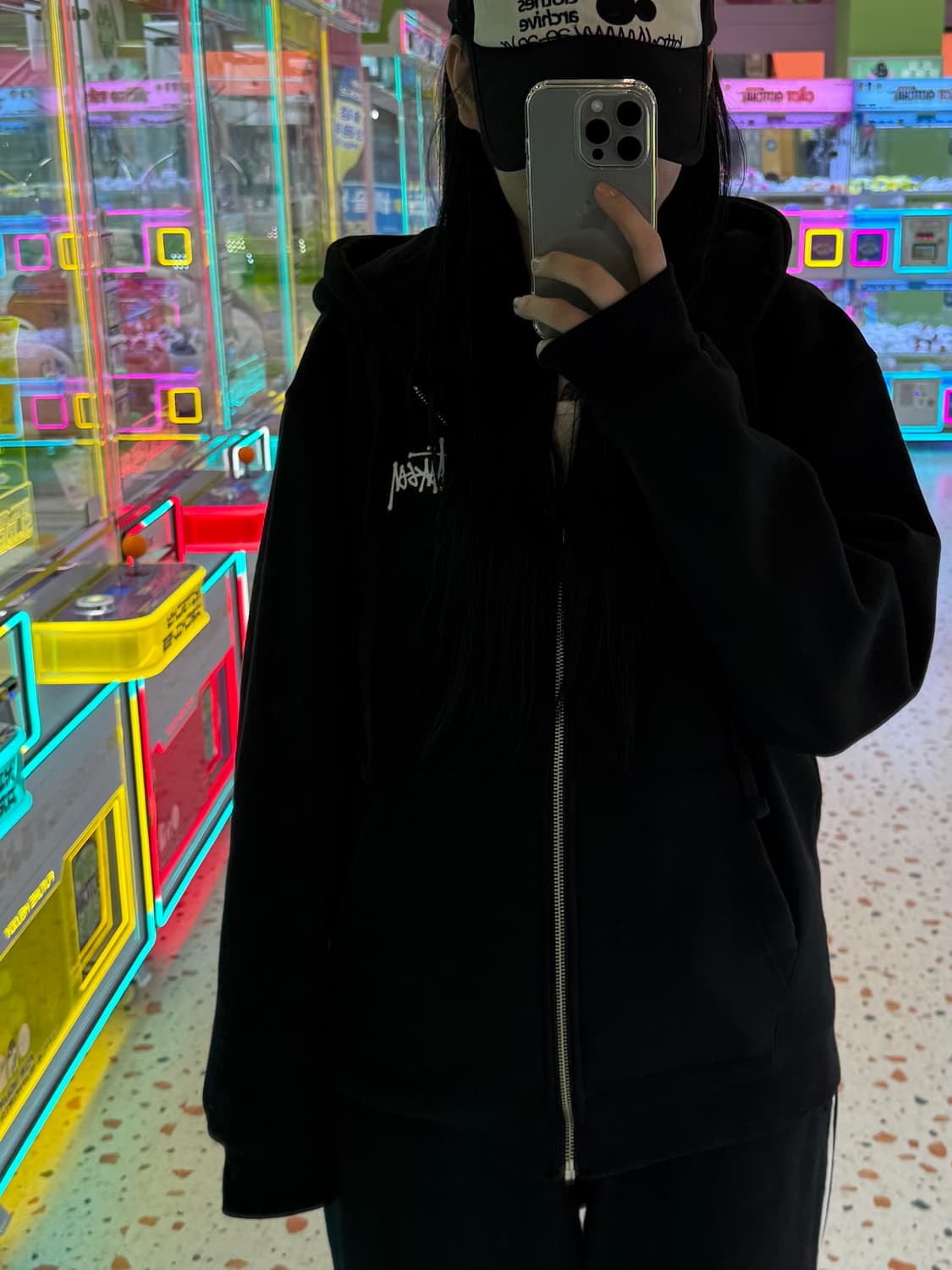 (병행수입 정품) 스투시 기모 후드집업 m 상품이미지3