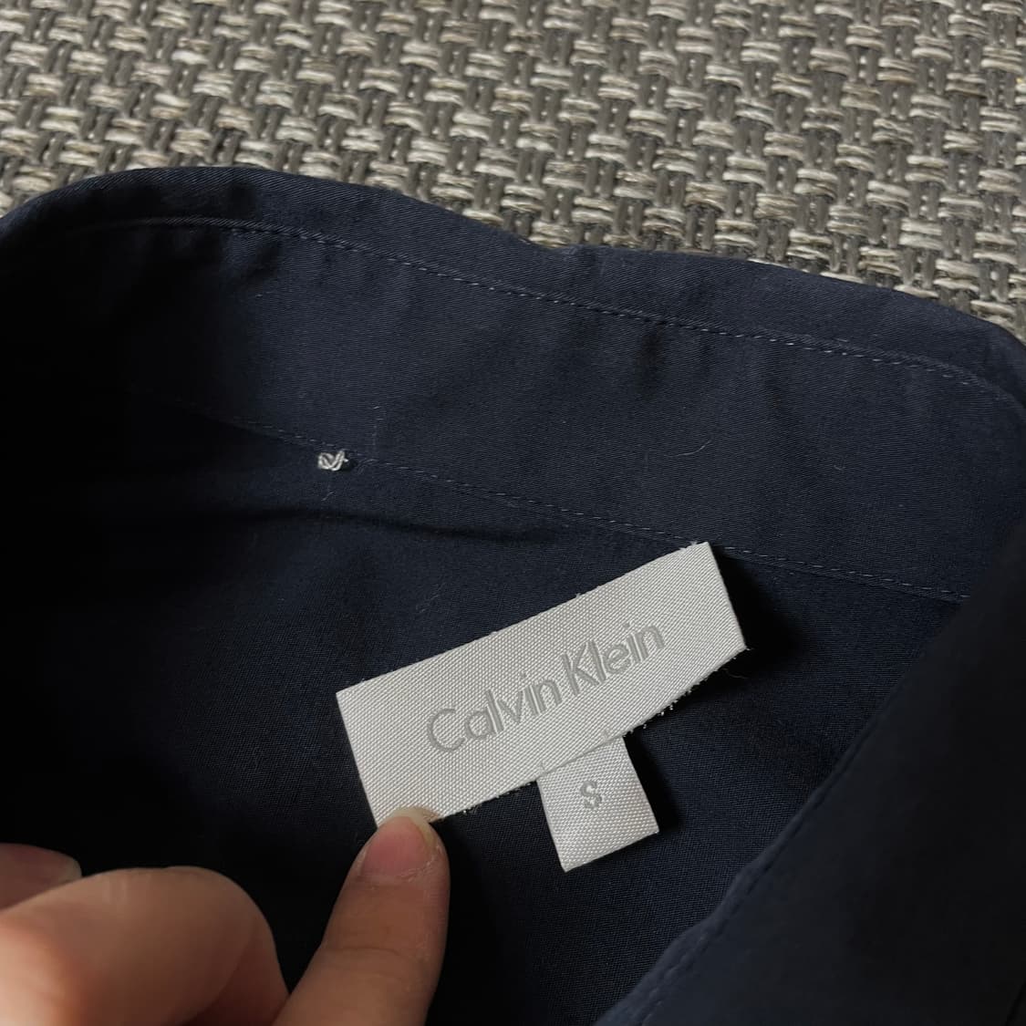 캘빈클라인 네이비 코튼 긴팔 셔츠 S 상품이미지4