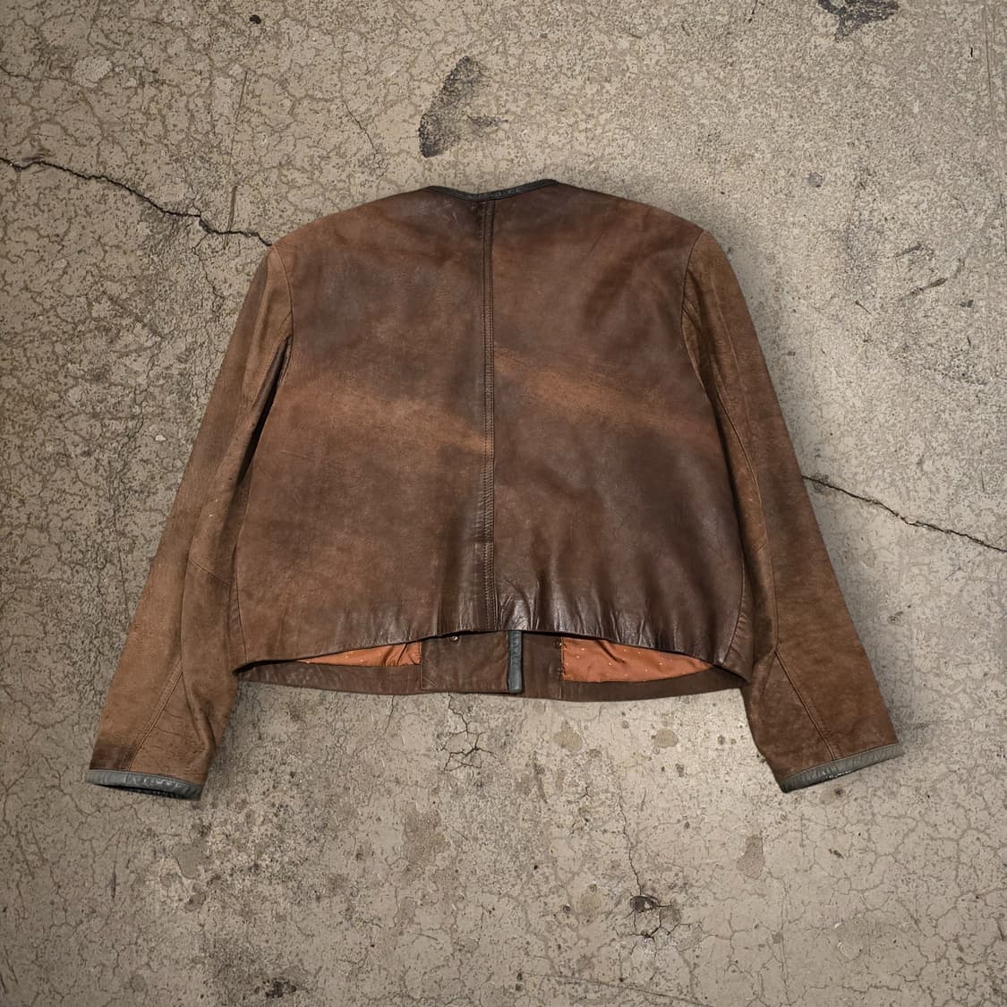 70~80s Brown Leather 트라흐텐 자켓 상품이미지8